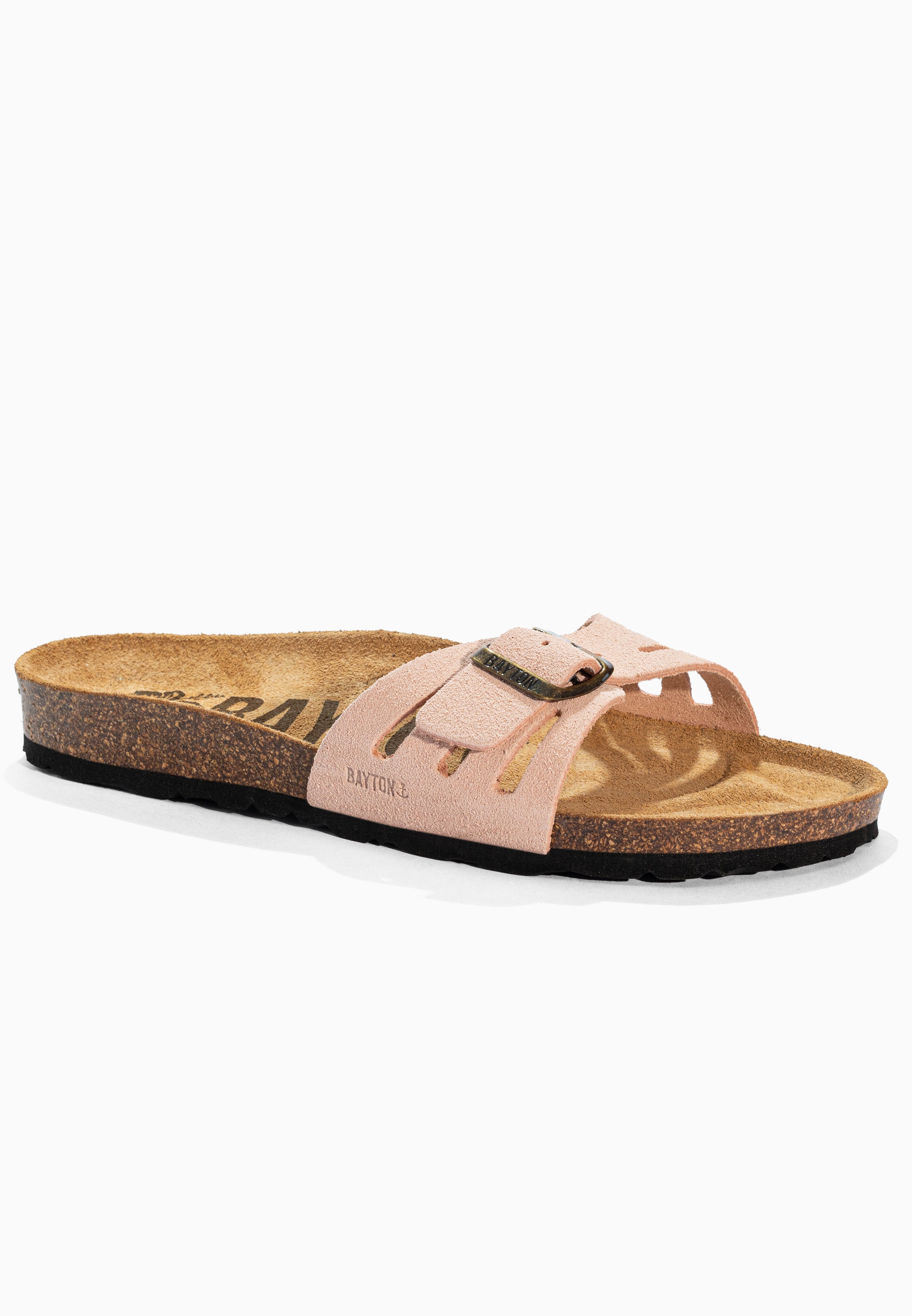 Athena Peach Suede Leather Sandals