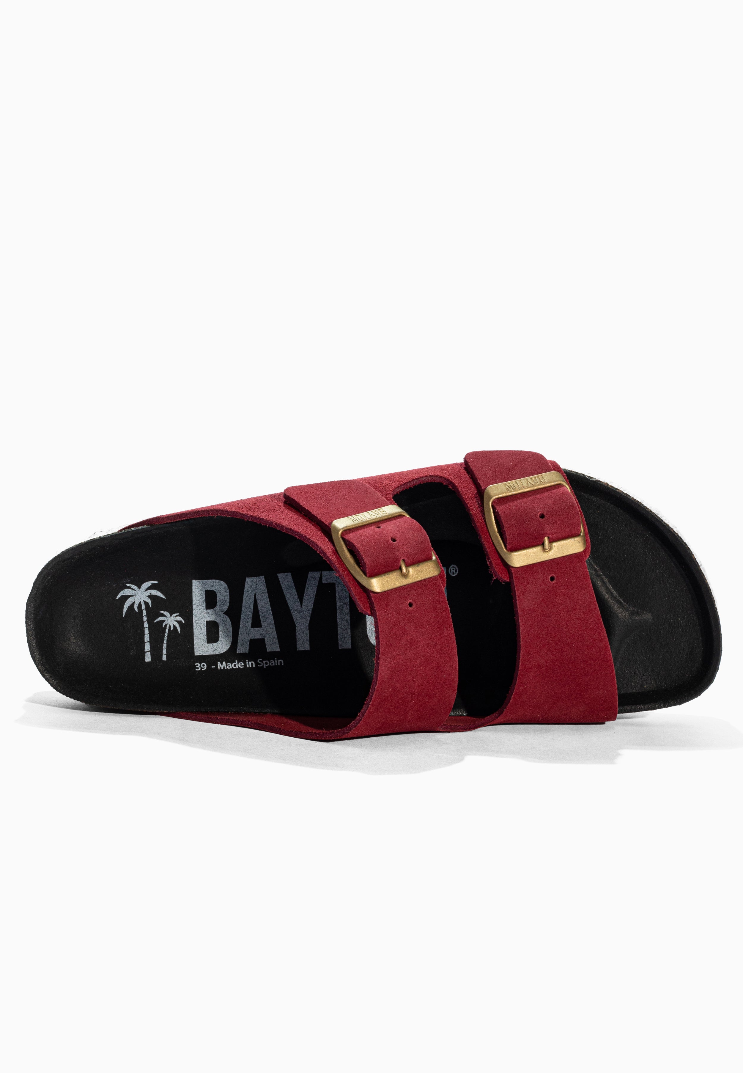 Alcee Bordeaux Suede Leather Sandals