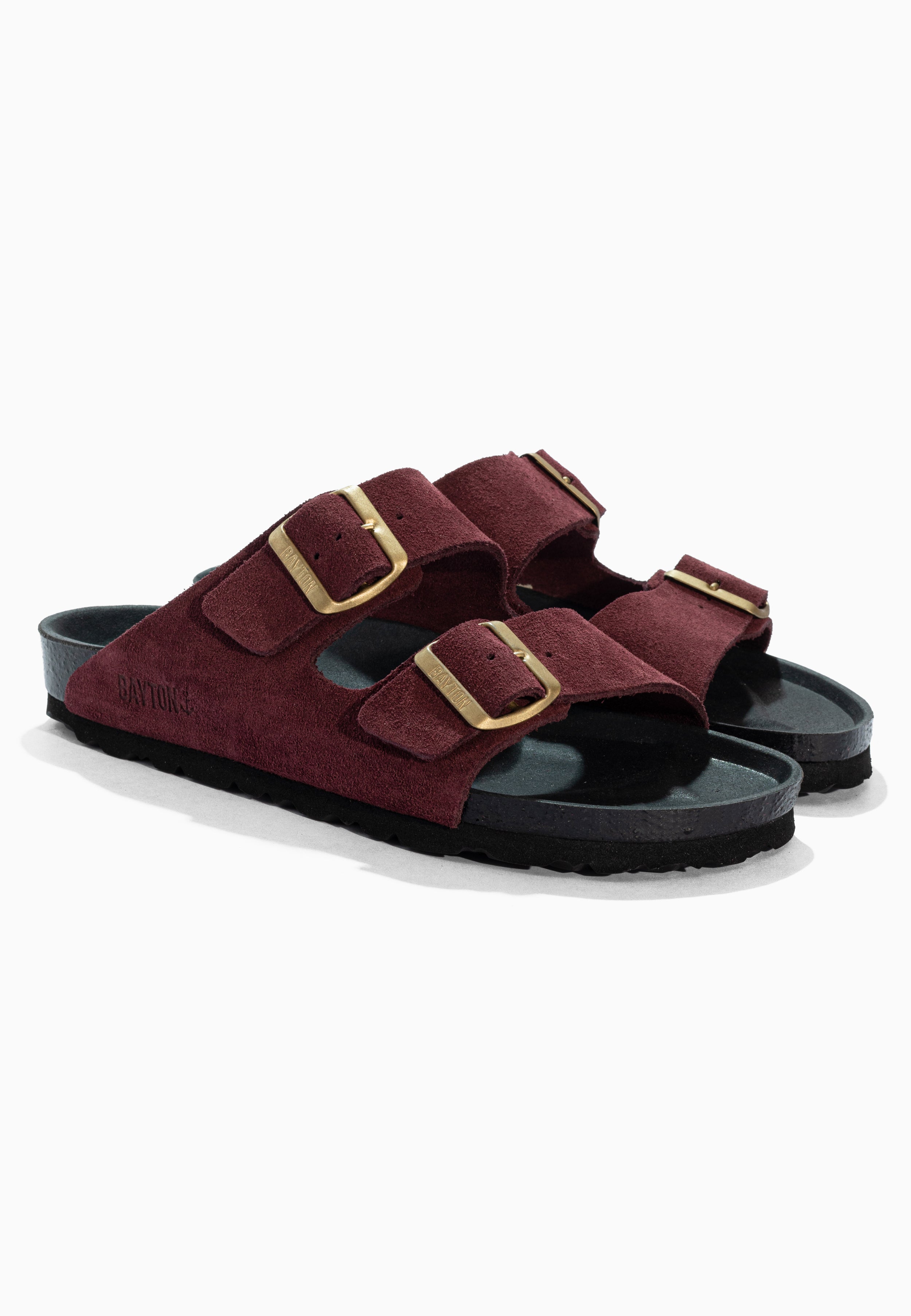 Atlas Bordeaux Suede Leather Sandals