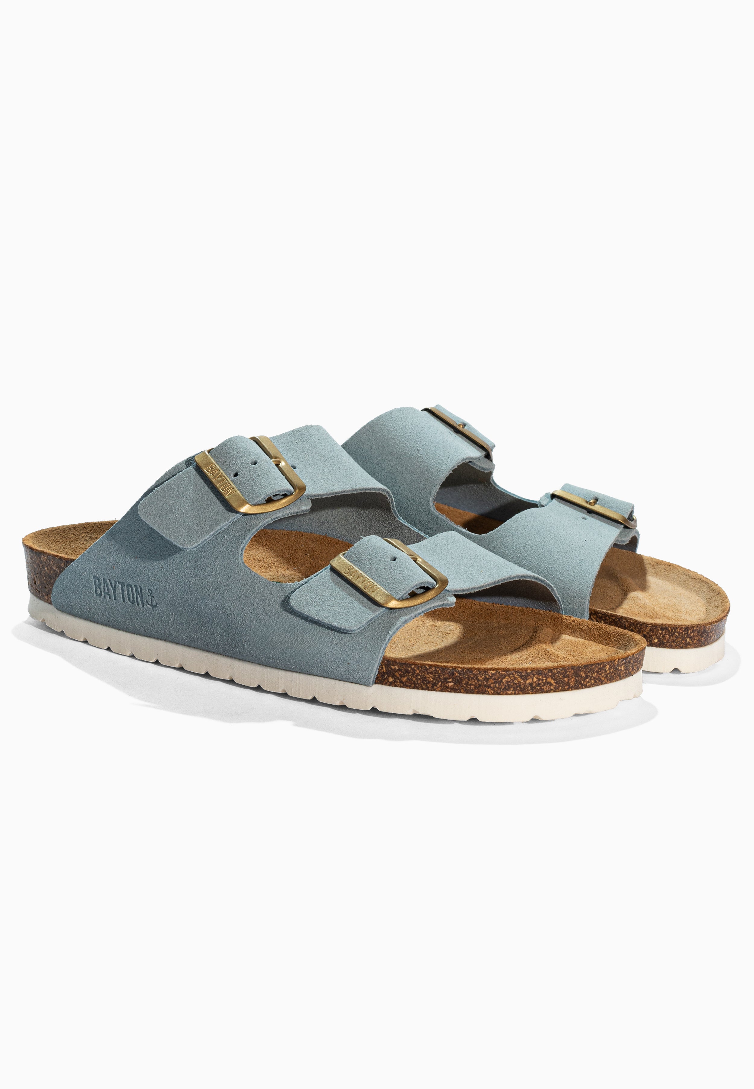 Atlas Sky Blue Suede Leather Sandals