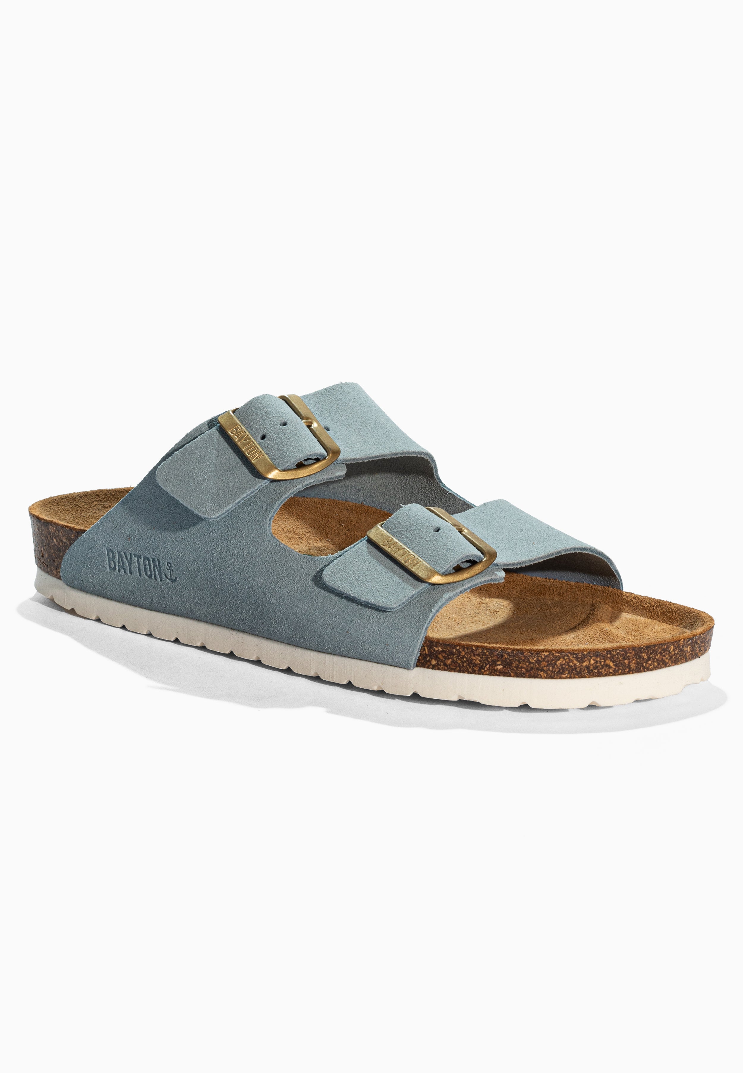 Atlas Sky Blue Suede Leather Sandals