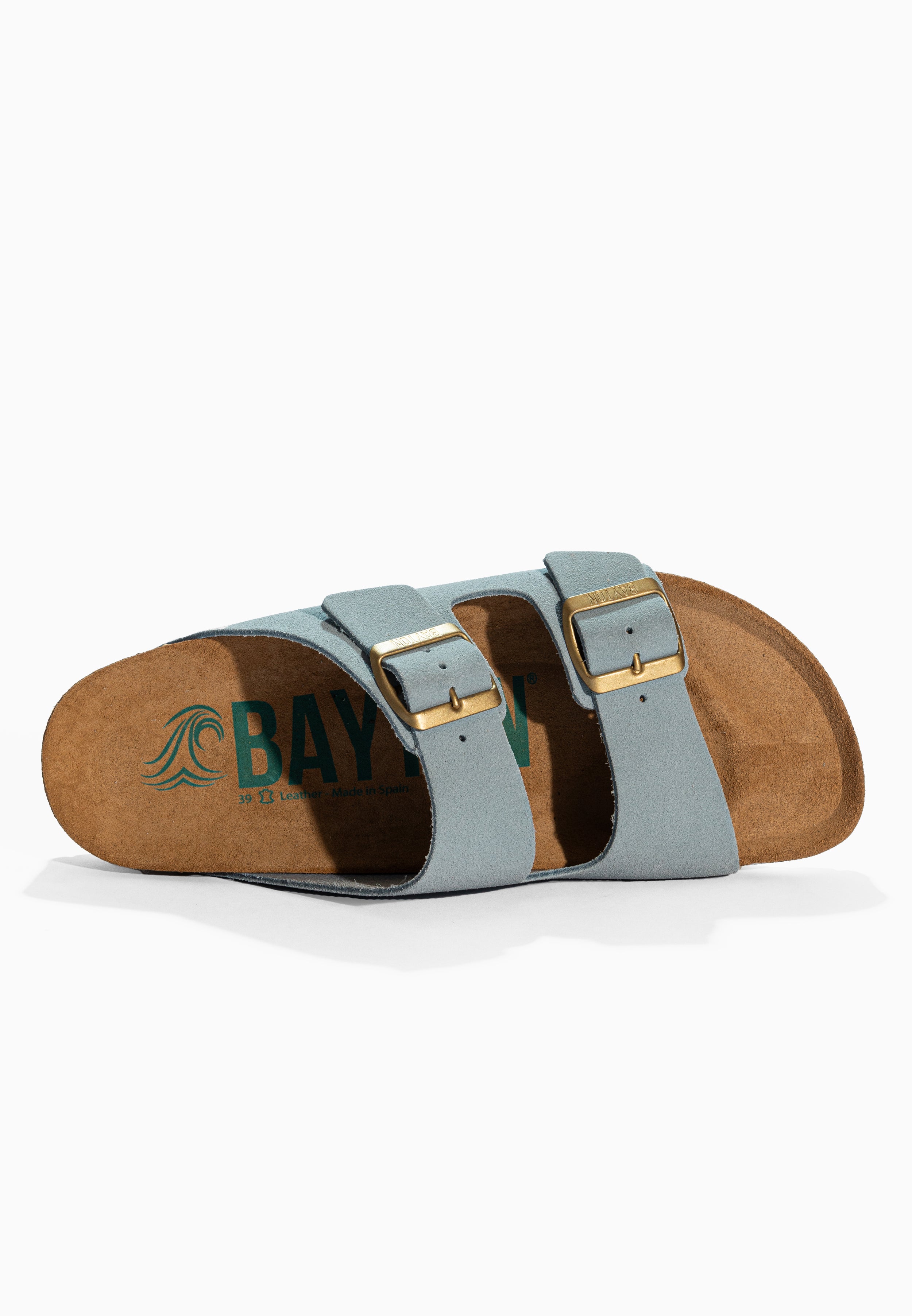 Atlas Sky Blue Suede Leather Sandals