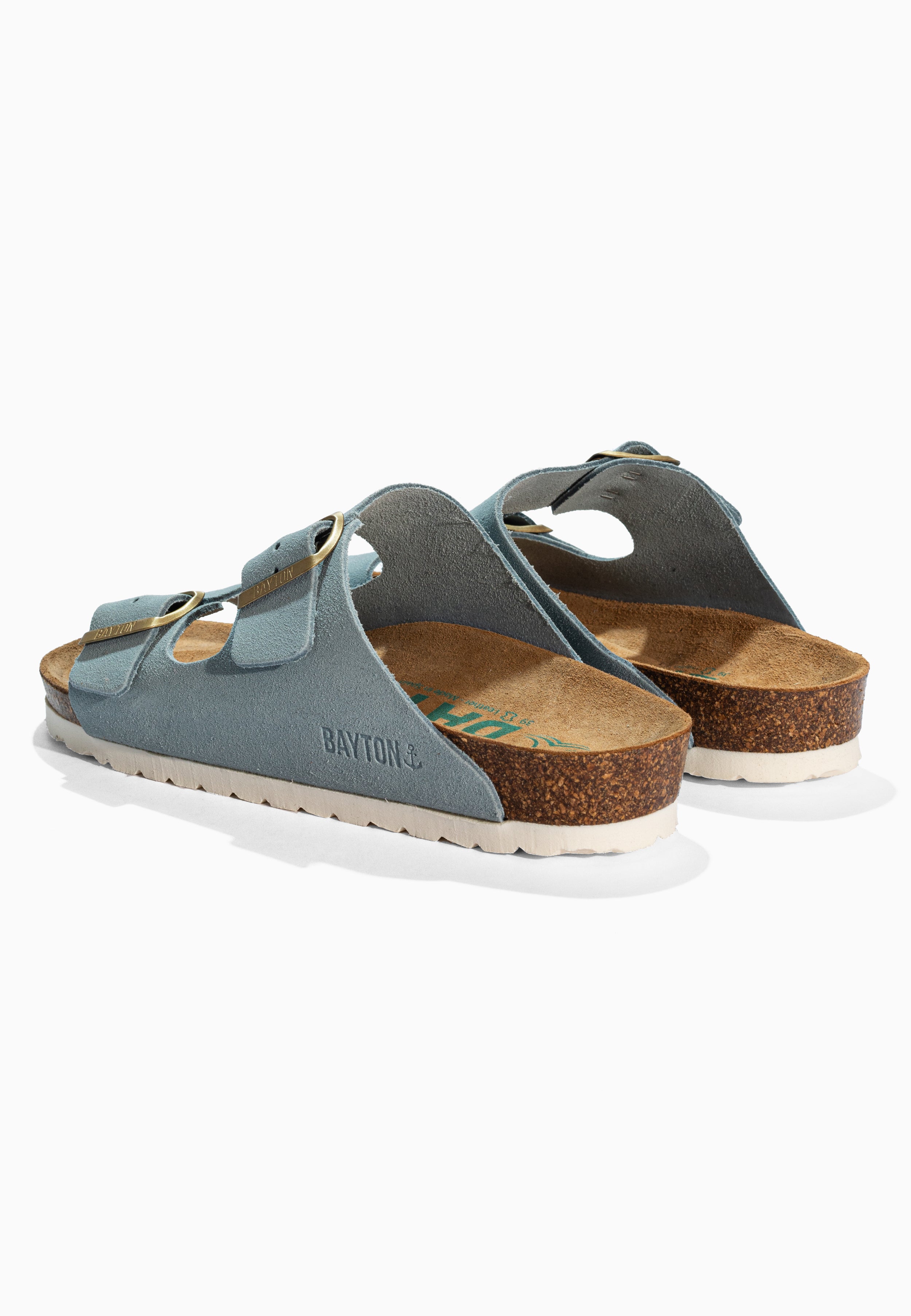 Atlas Sky Blue Suede Leather Sandals