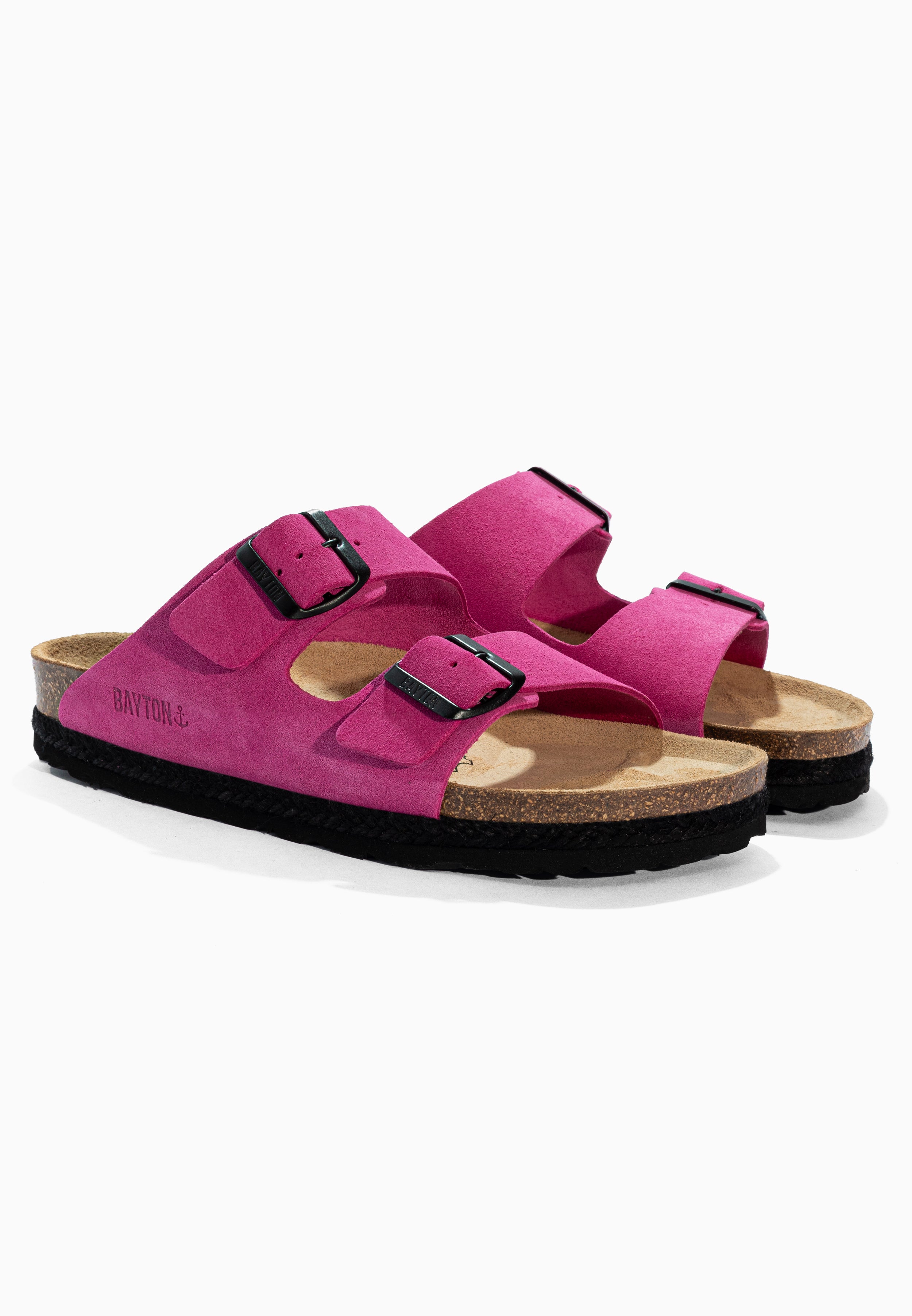 Benalla Pink Suede Leather Sandals