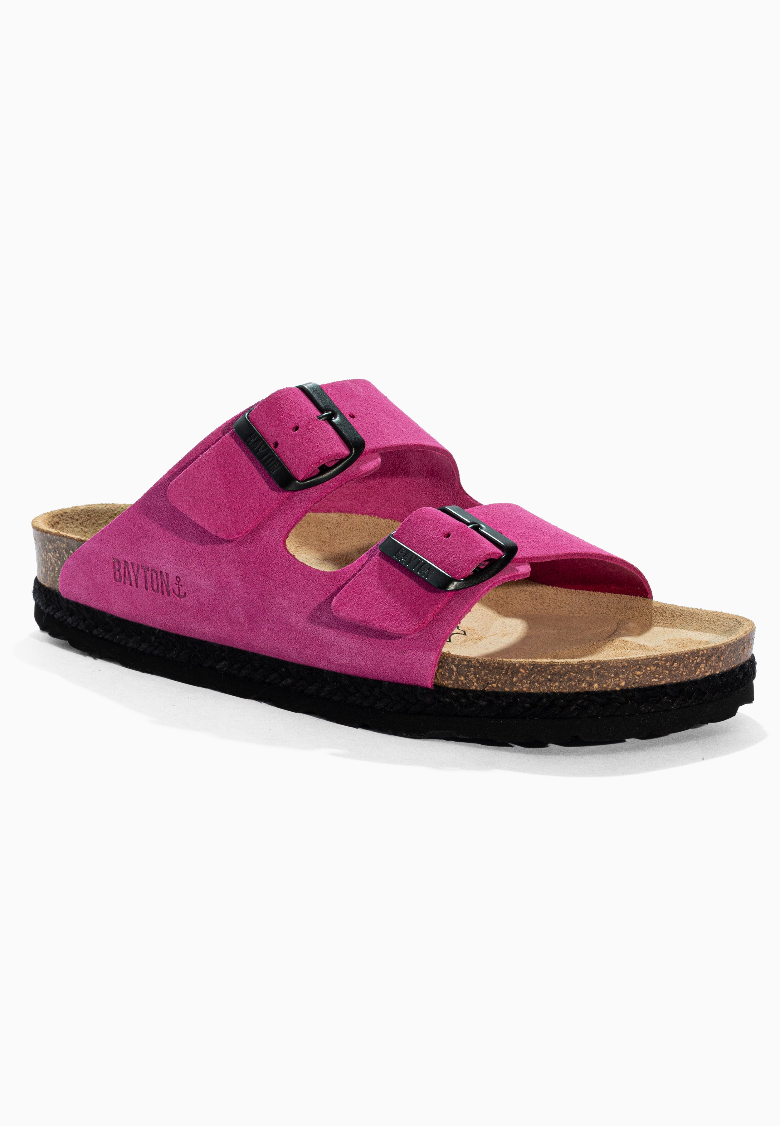 Benalla Pink Suede Leather Sandals