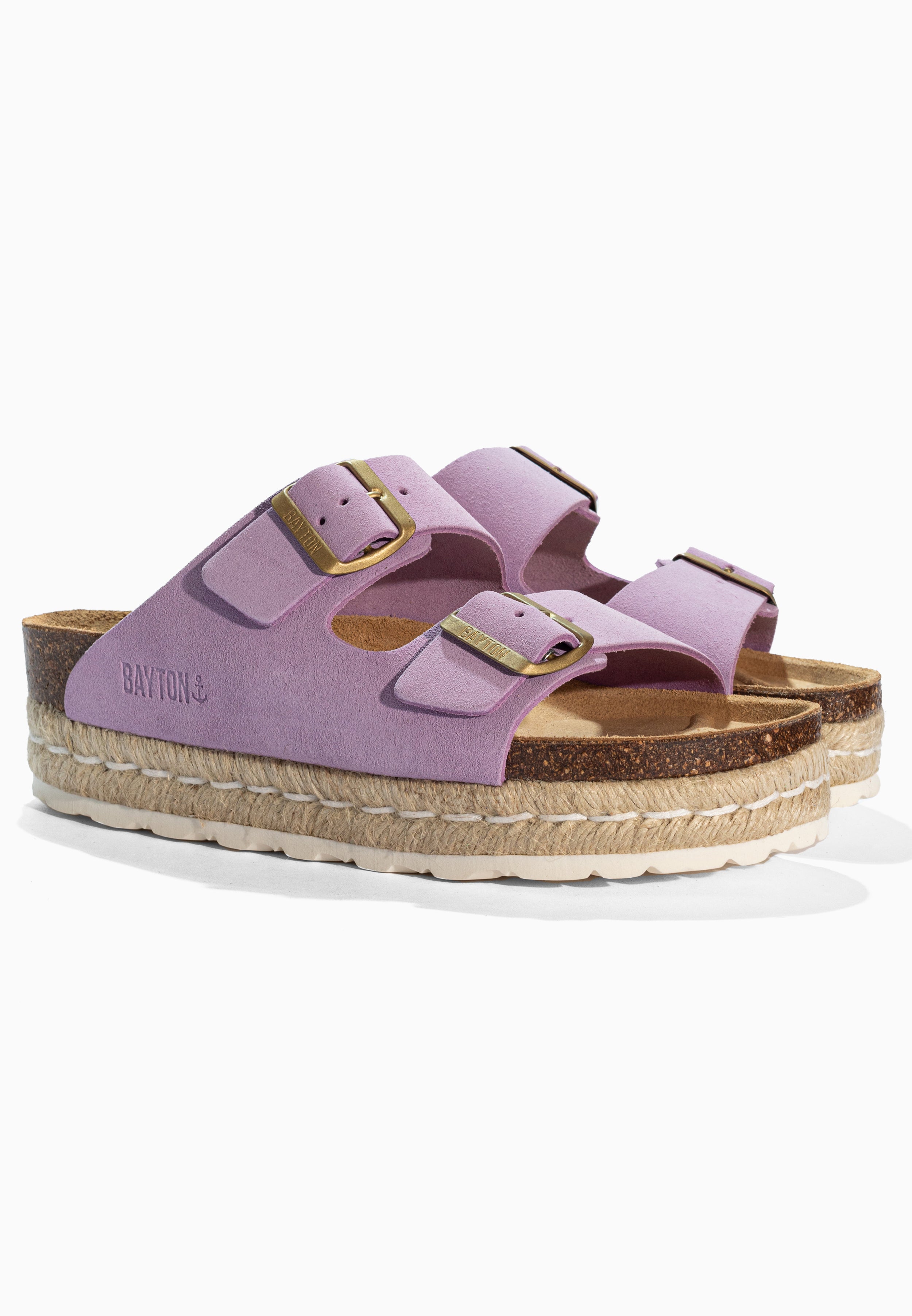 Alcee Lila Suede Leather Sandals