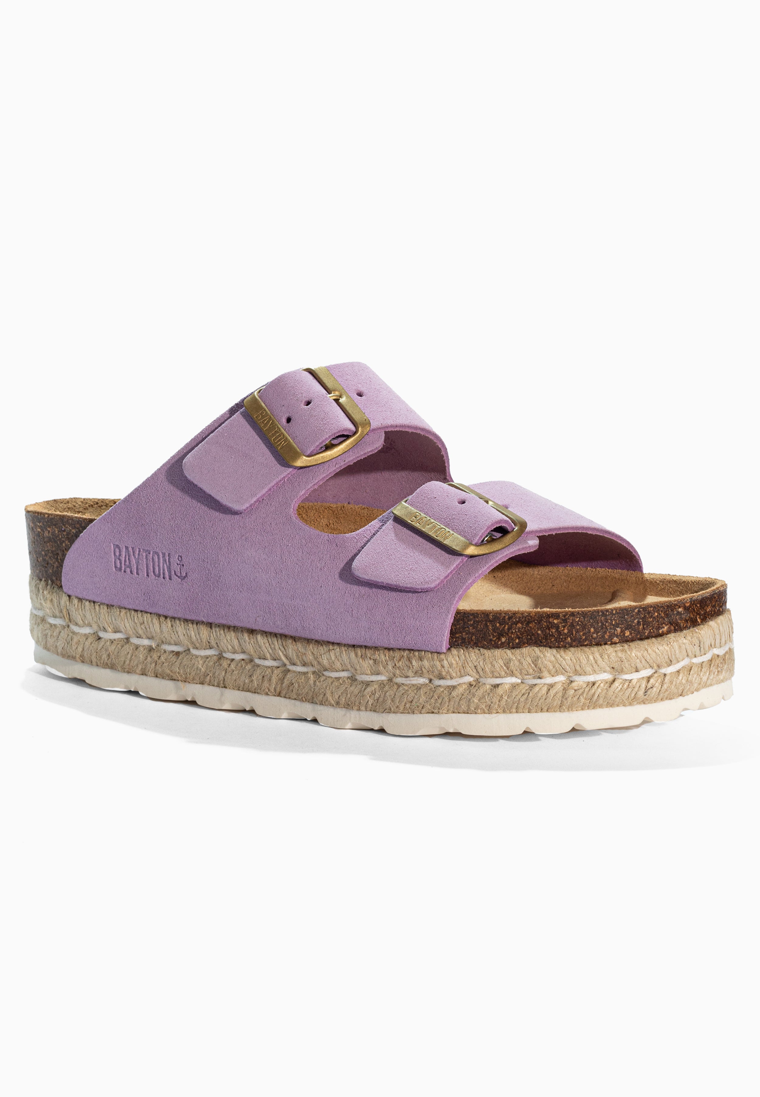 Alcee Lila Suede Leather Sandals