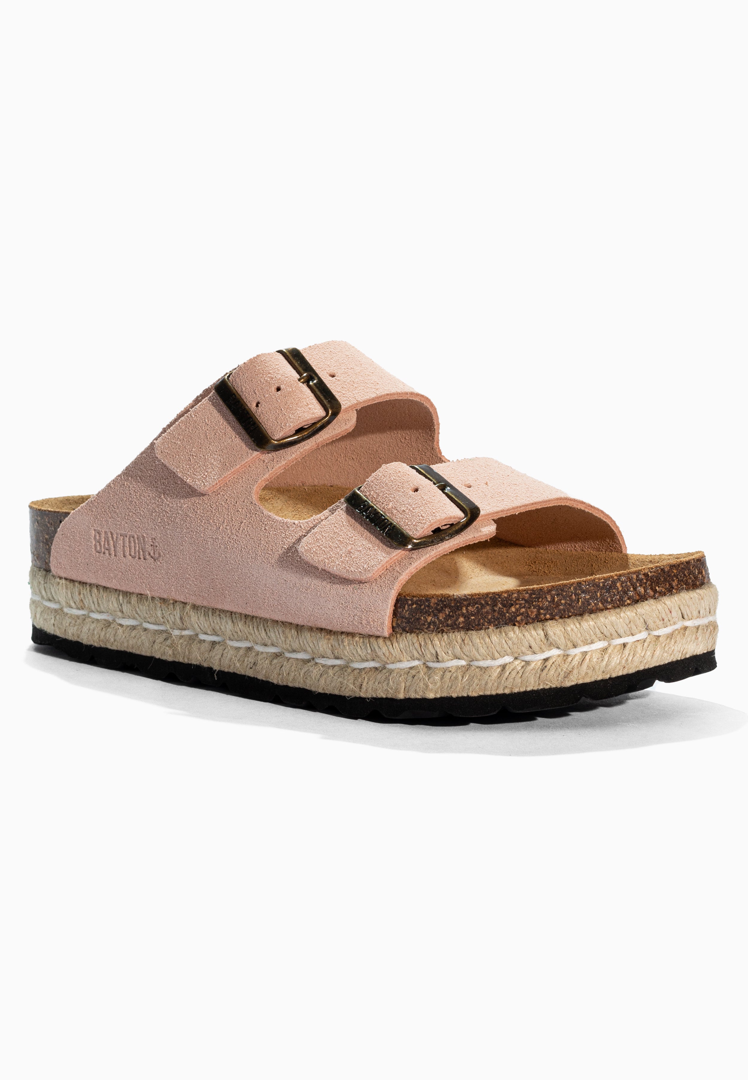 Alcee Peach Suede Leather Sandals