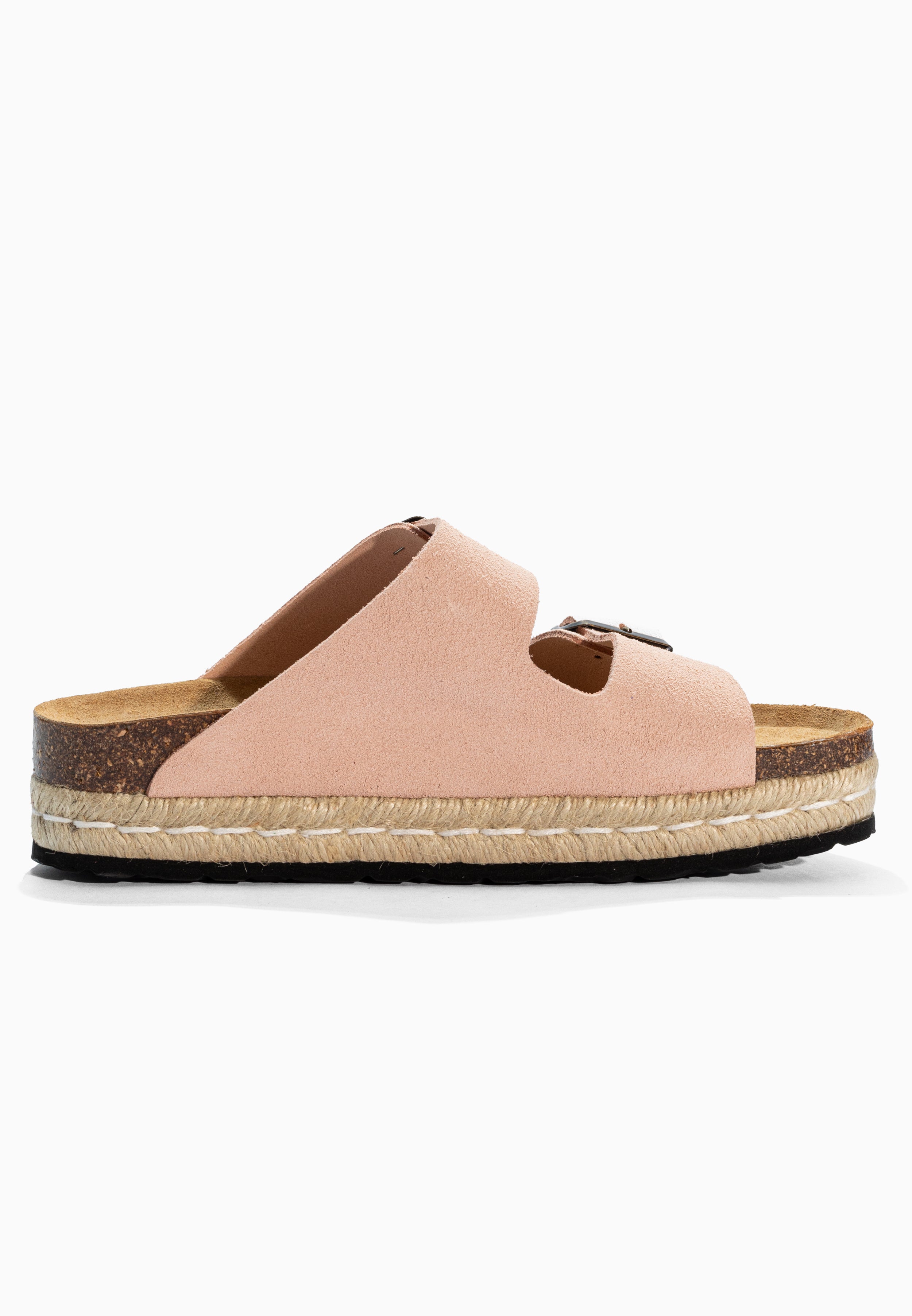 Alcee Peach Suede Leather Sandals