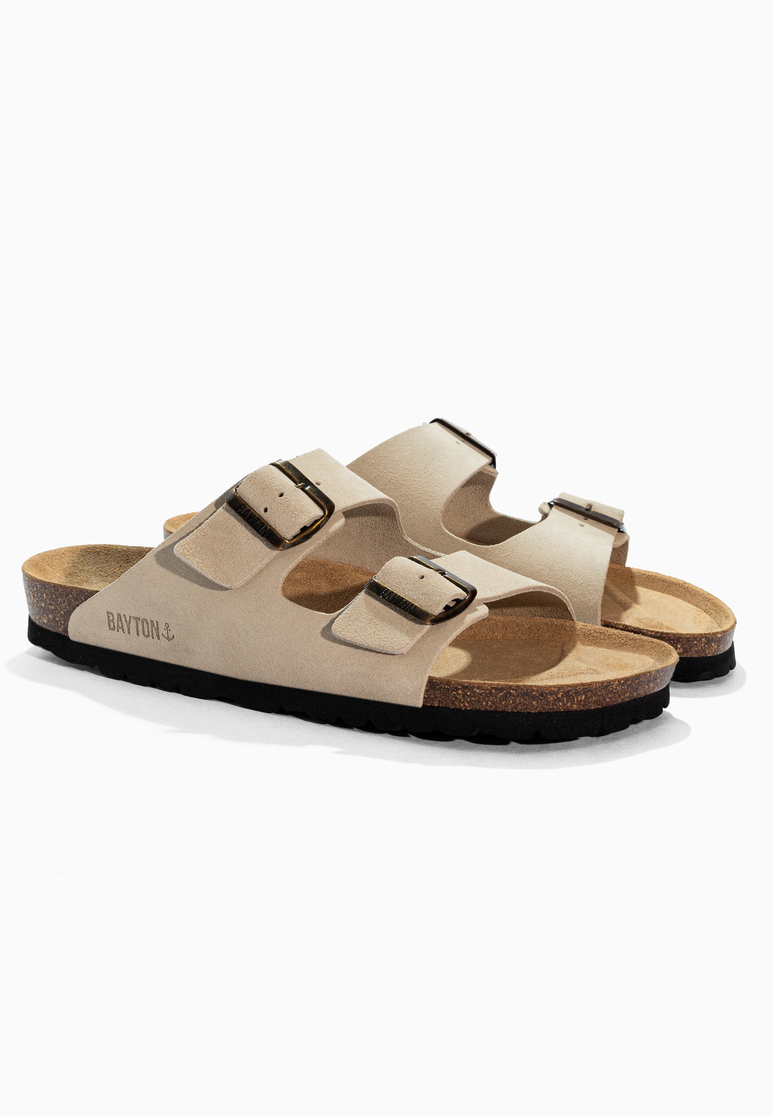 Sandales Atlas Beige en Cuir Suédé