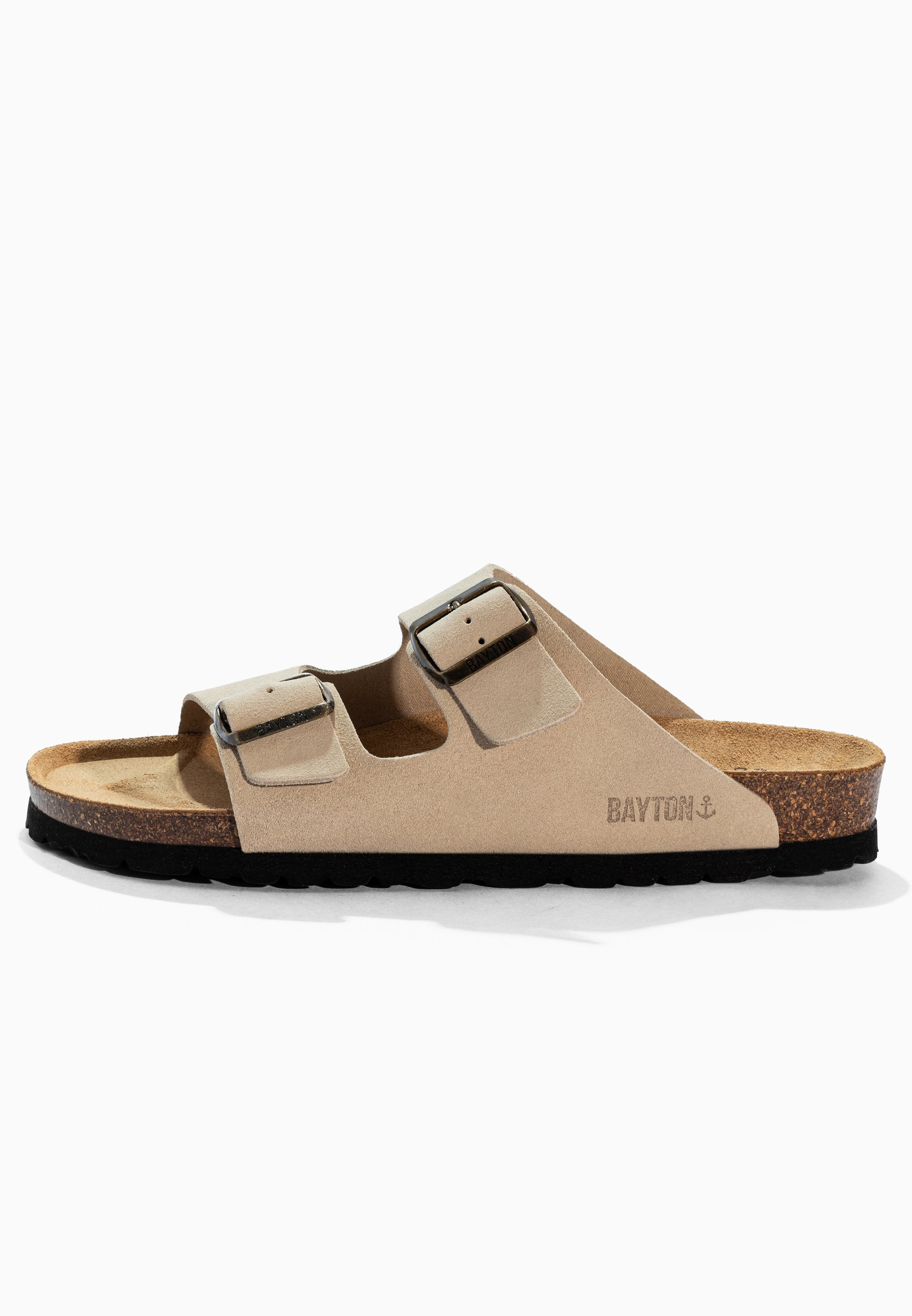 Beige Atlas Suede Leather Sandals