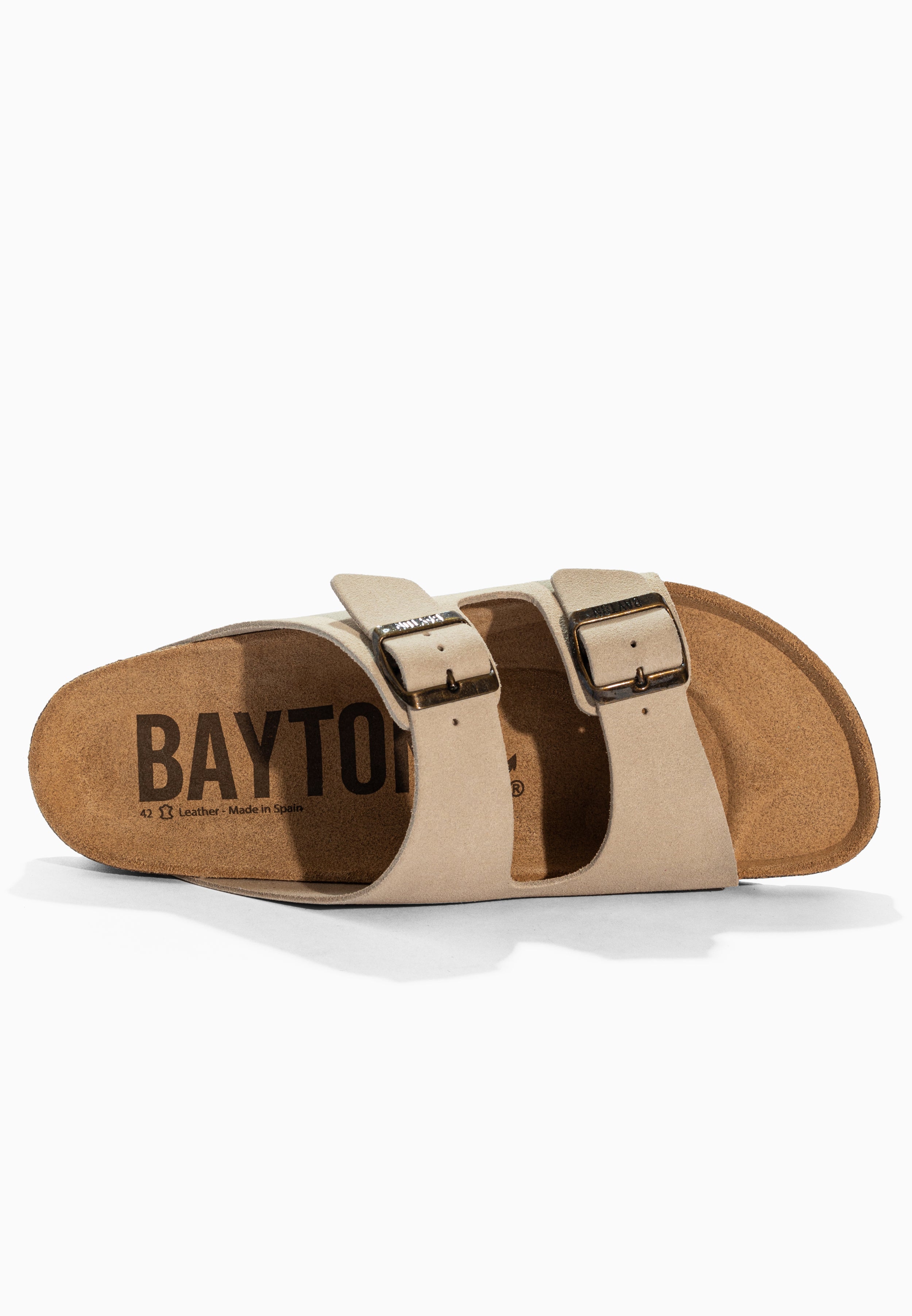 Beige Atlas Suede Leather Sandals