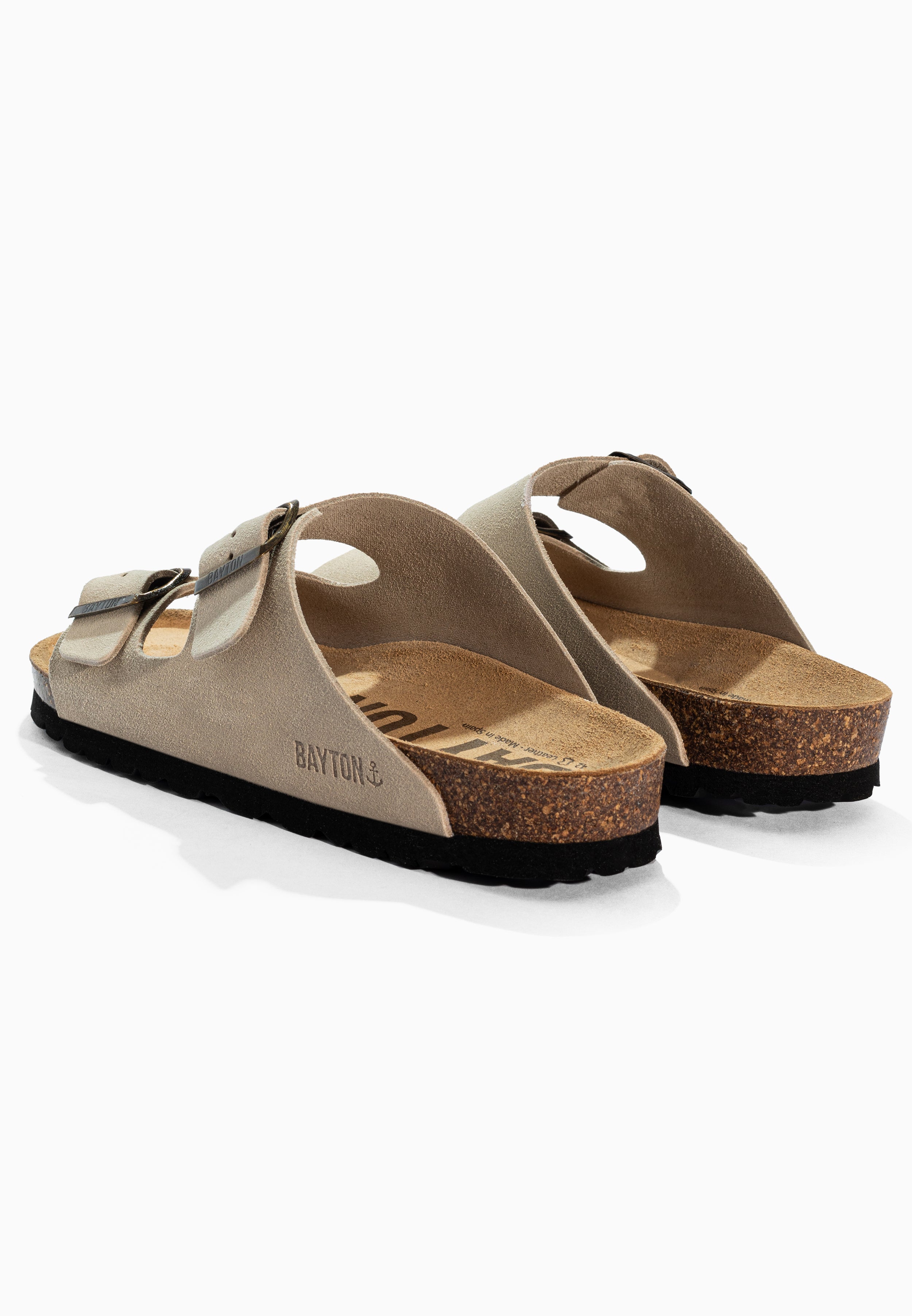 Beige Atlas Suede Leather Sandals