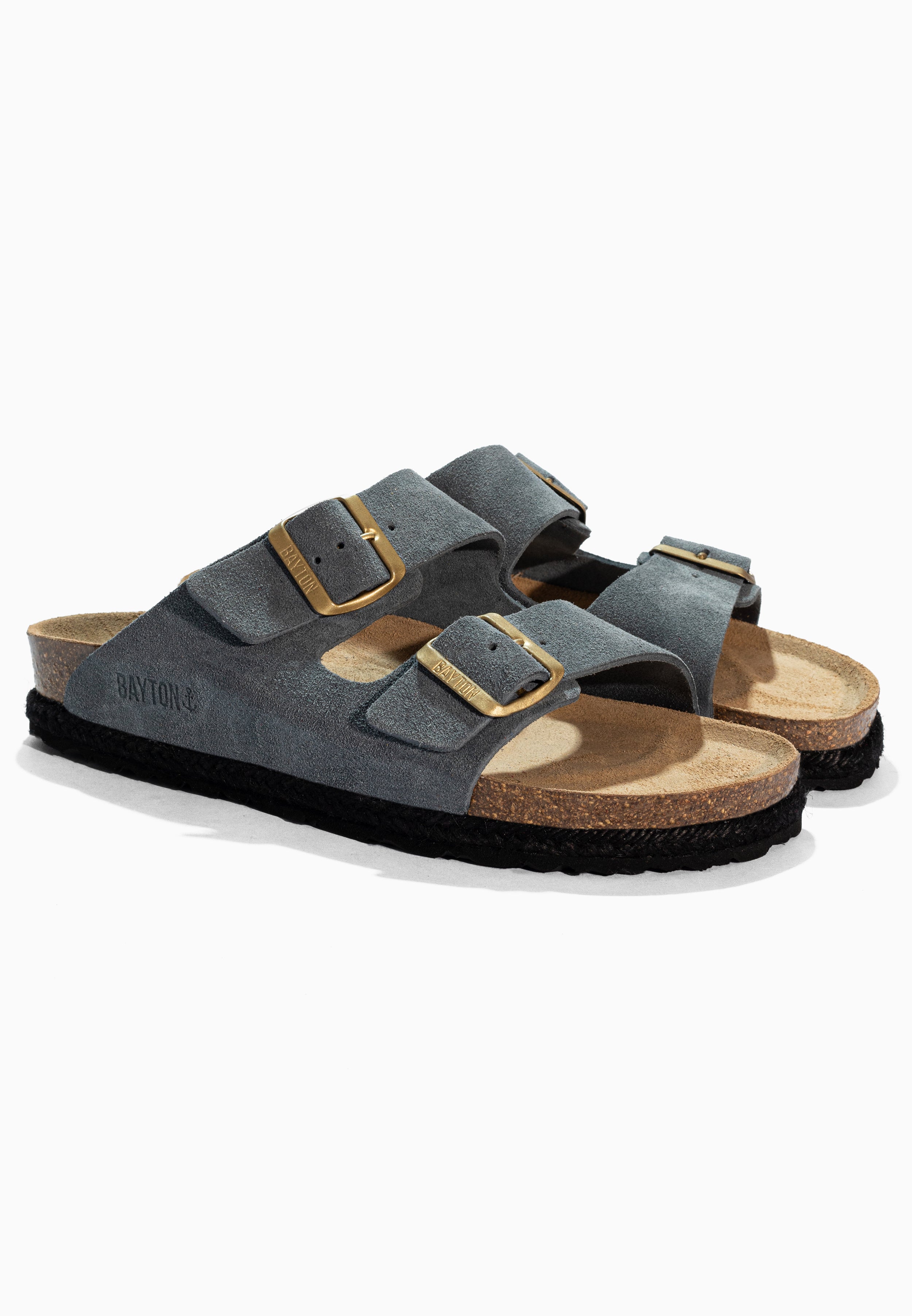 Benalla Grey Suede Leather Sandals