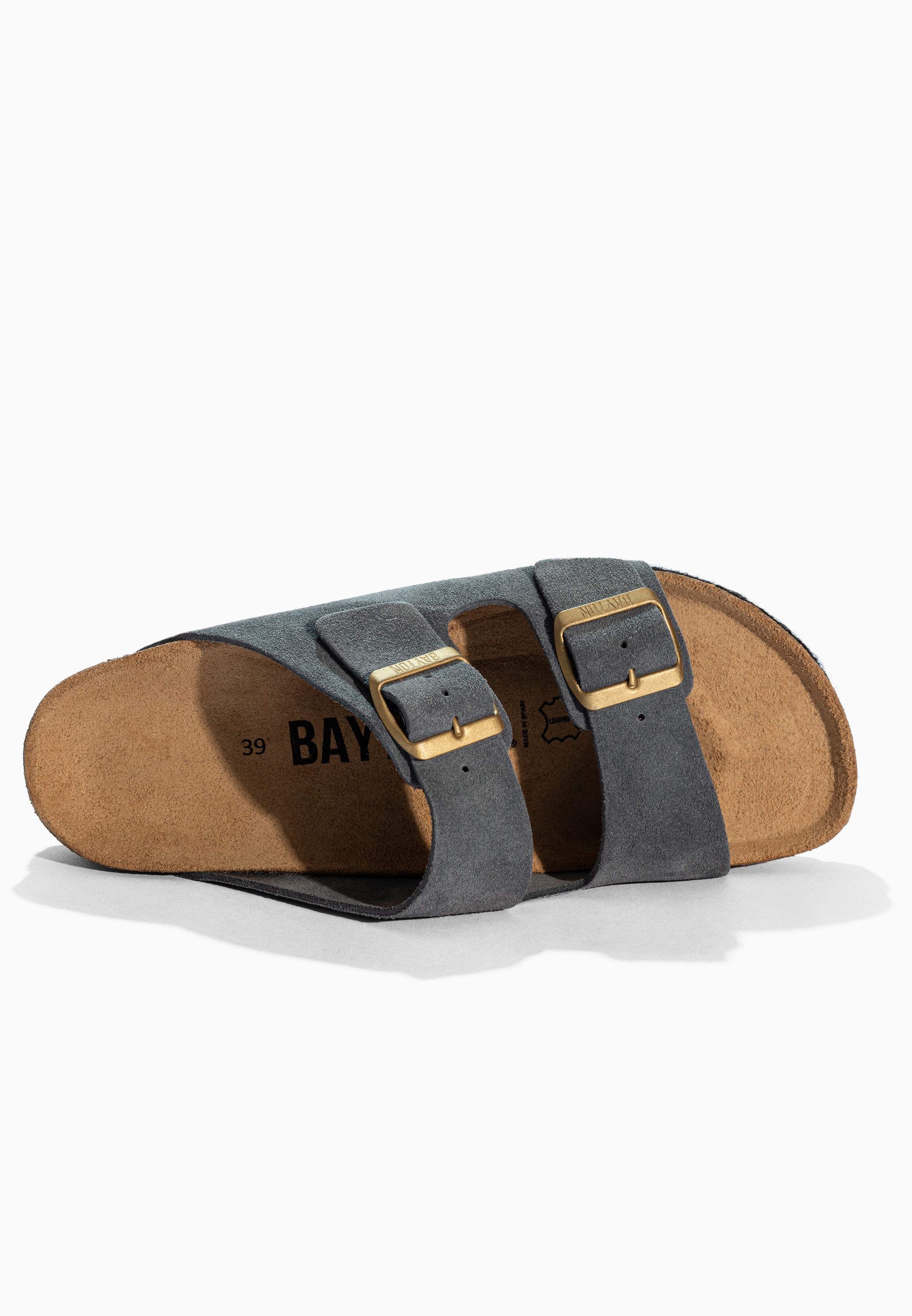 Benalla Grey Suede Leather Sandals