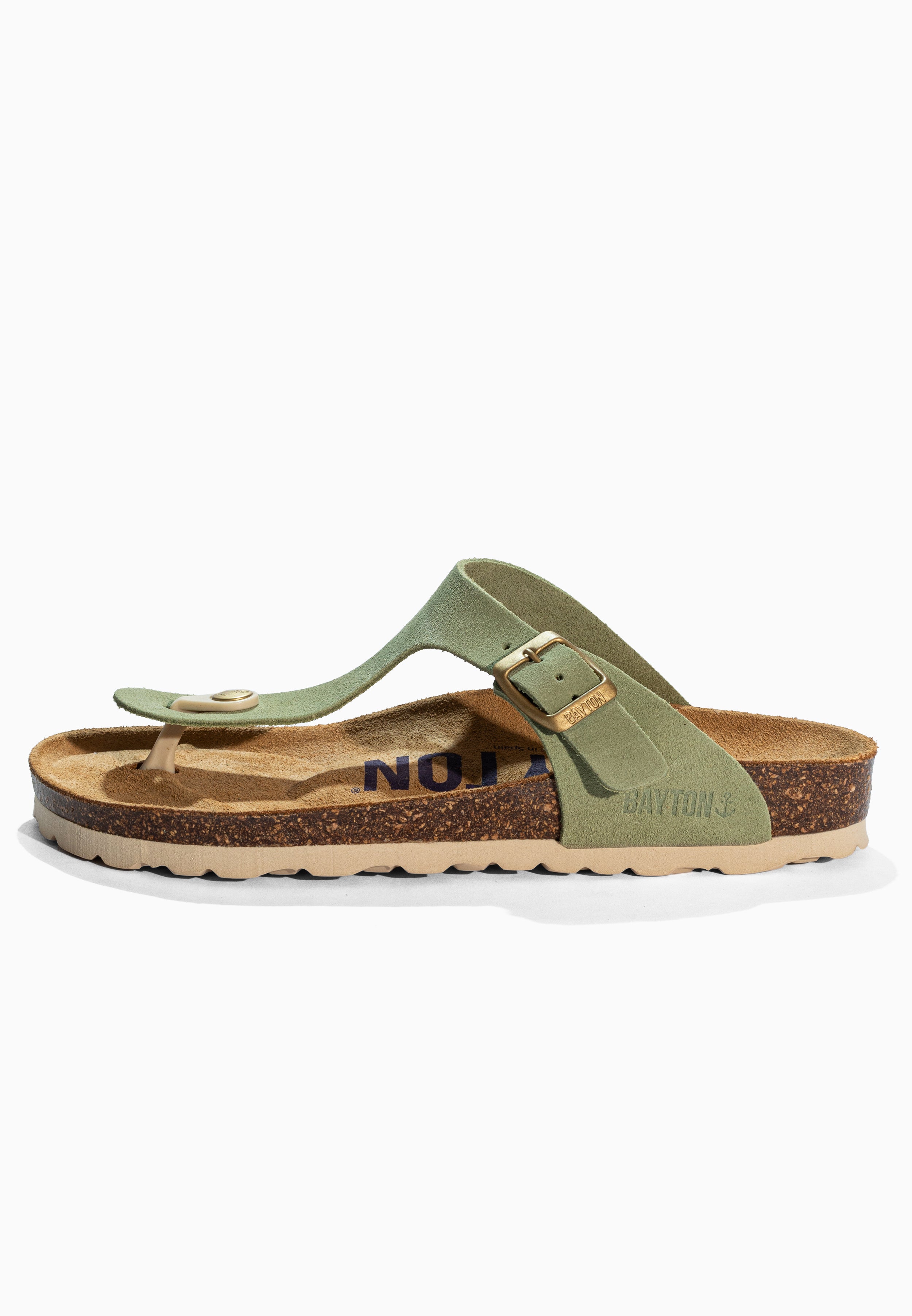 Green Mercure Suede Leather Sandals