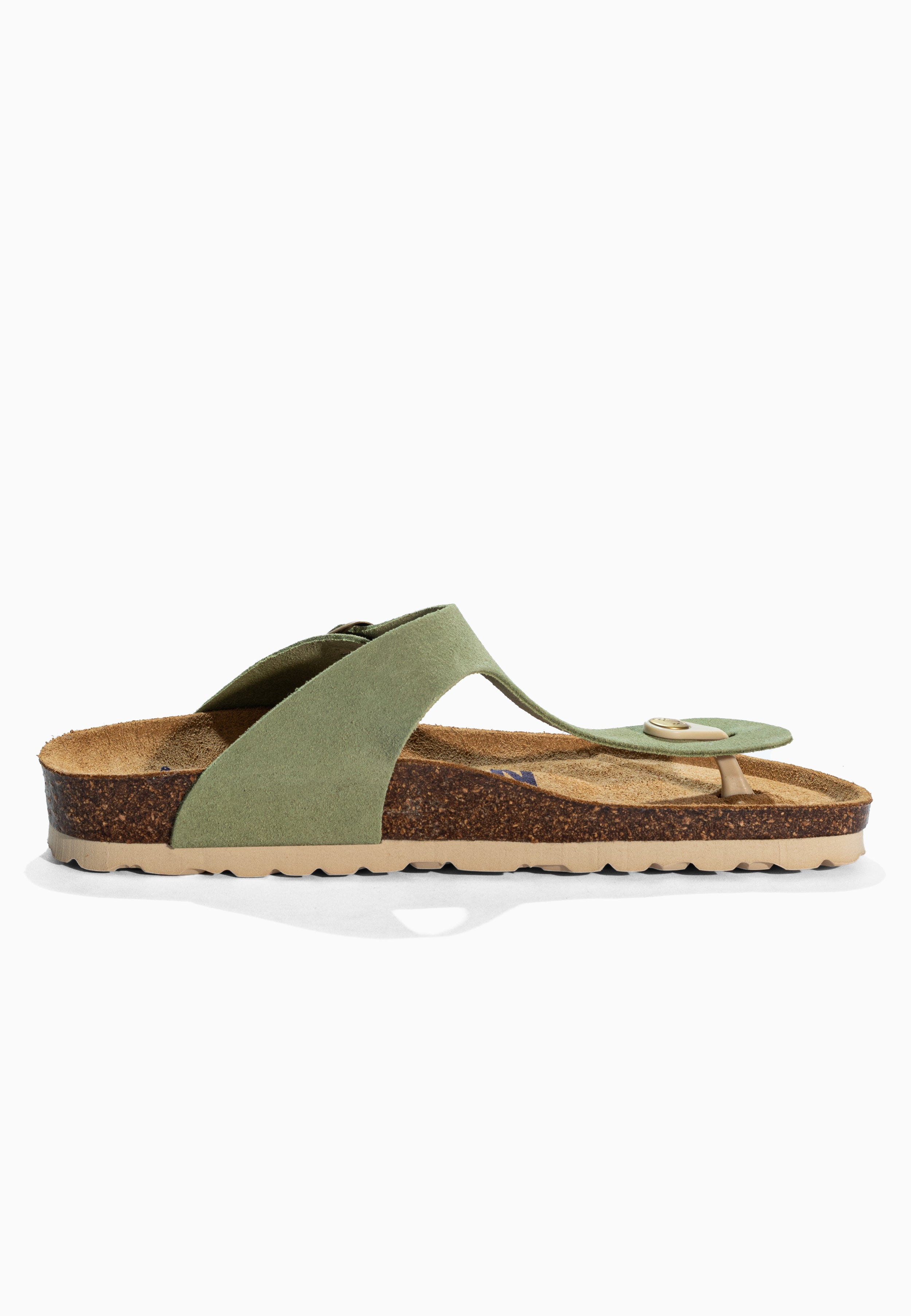 Green Mercure Suede Leather Sandals