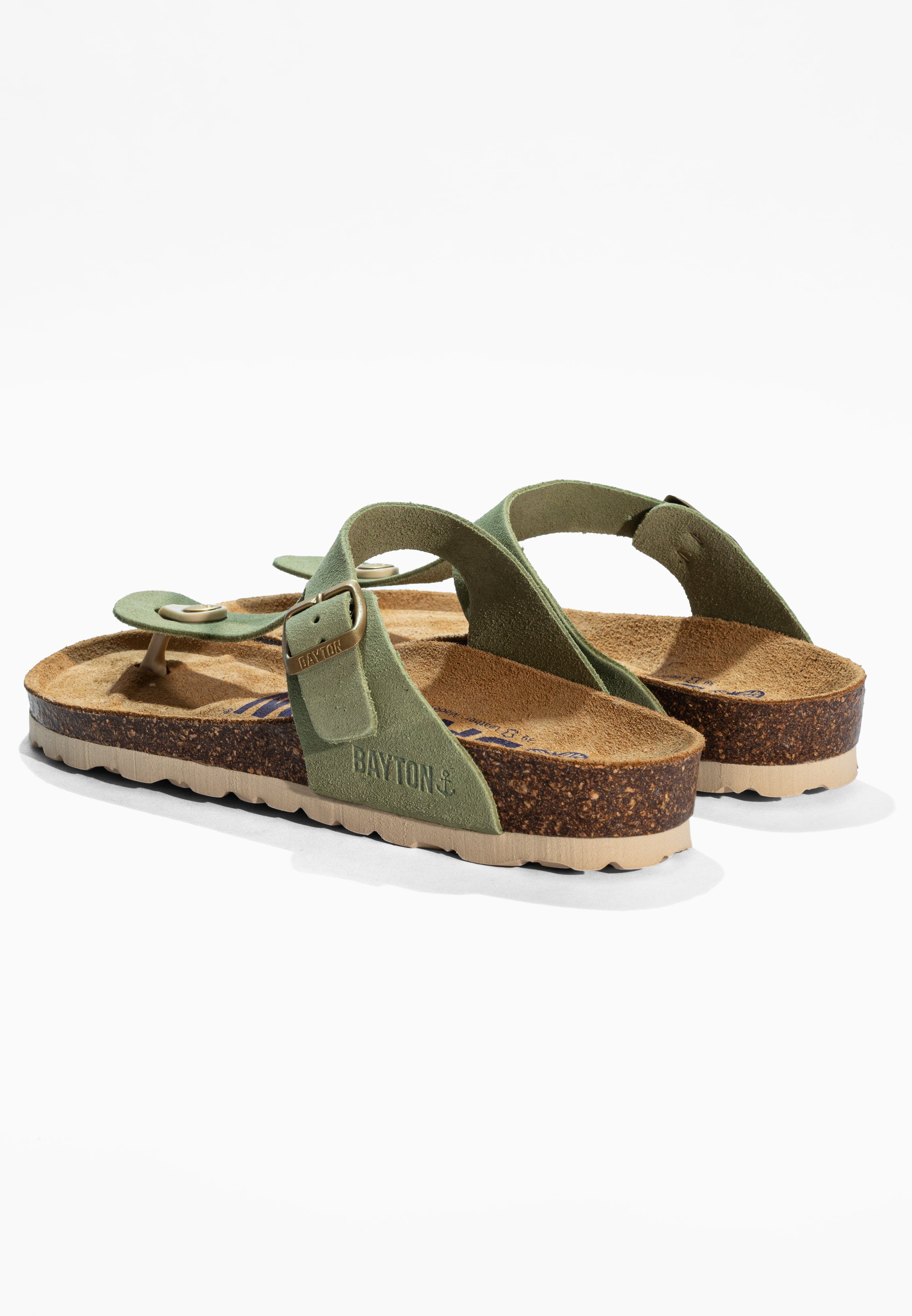 Green Mercure Suede Leather Sandals