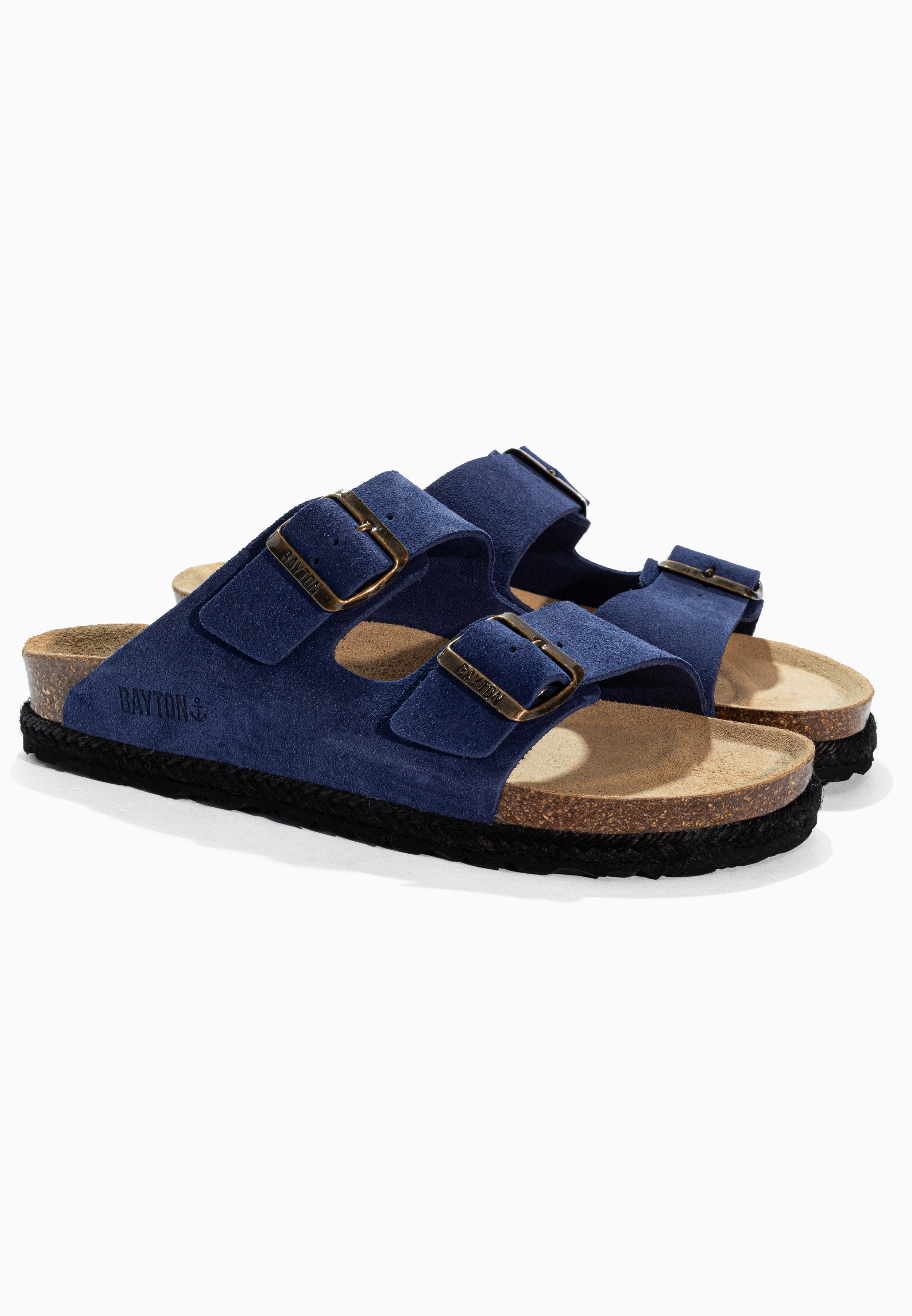 Benalla Navy Blue Suede Leather Sandals