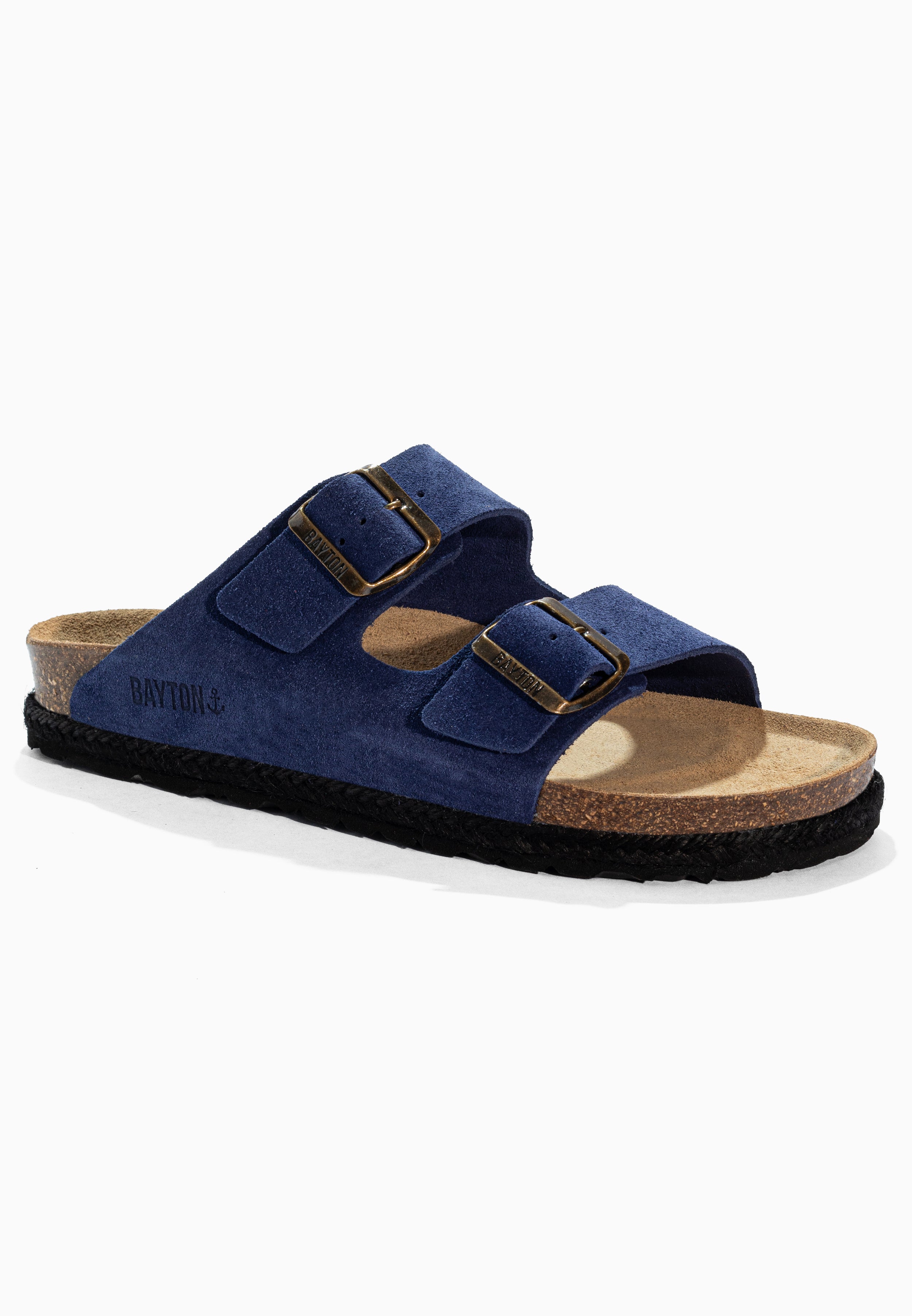 Benalla Navy Blue Suede Leather Sandals