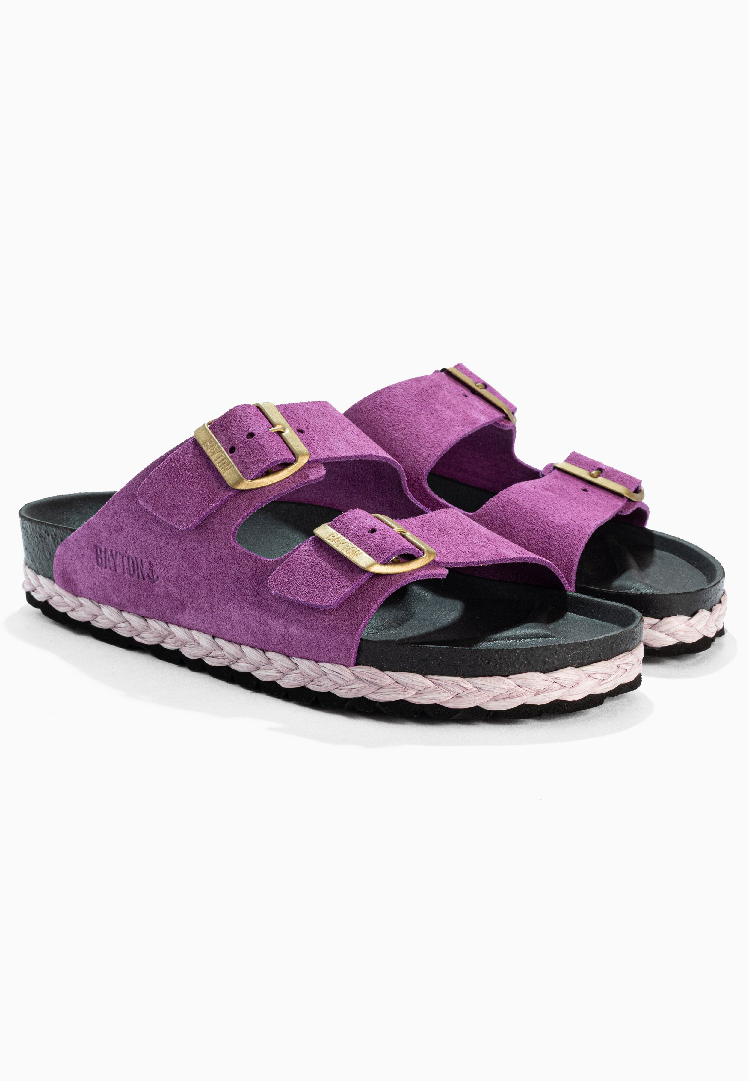 Sandales Benalla Violet en Cuir Suédé