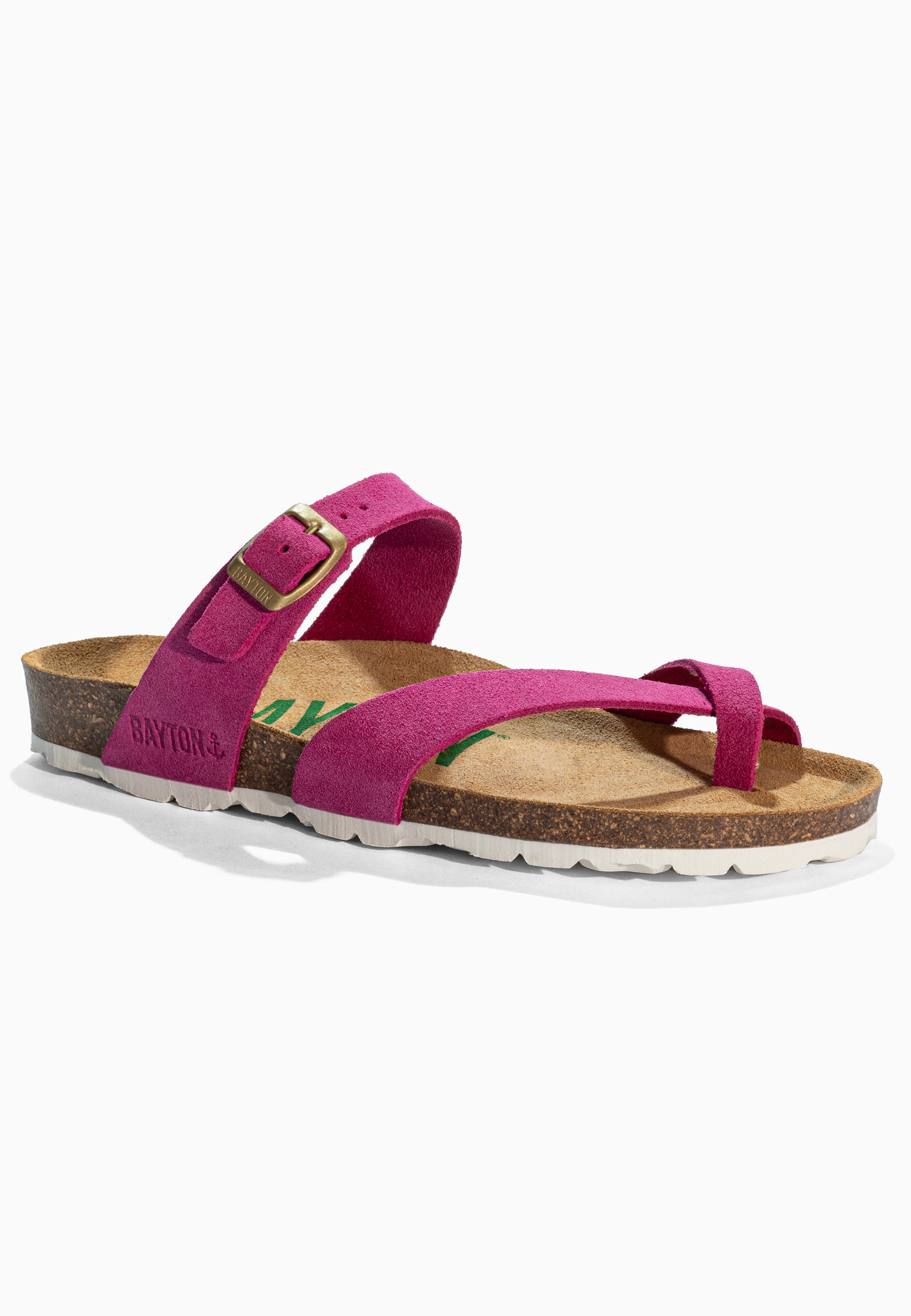 Diane Fluo Pink Suede Leather Sandals