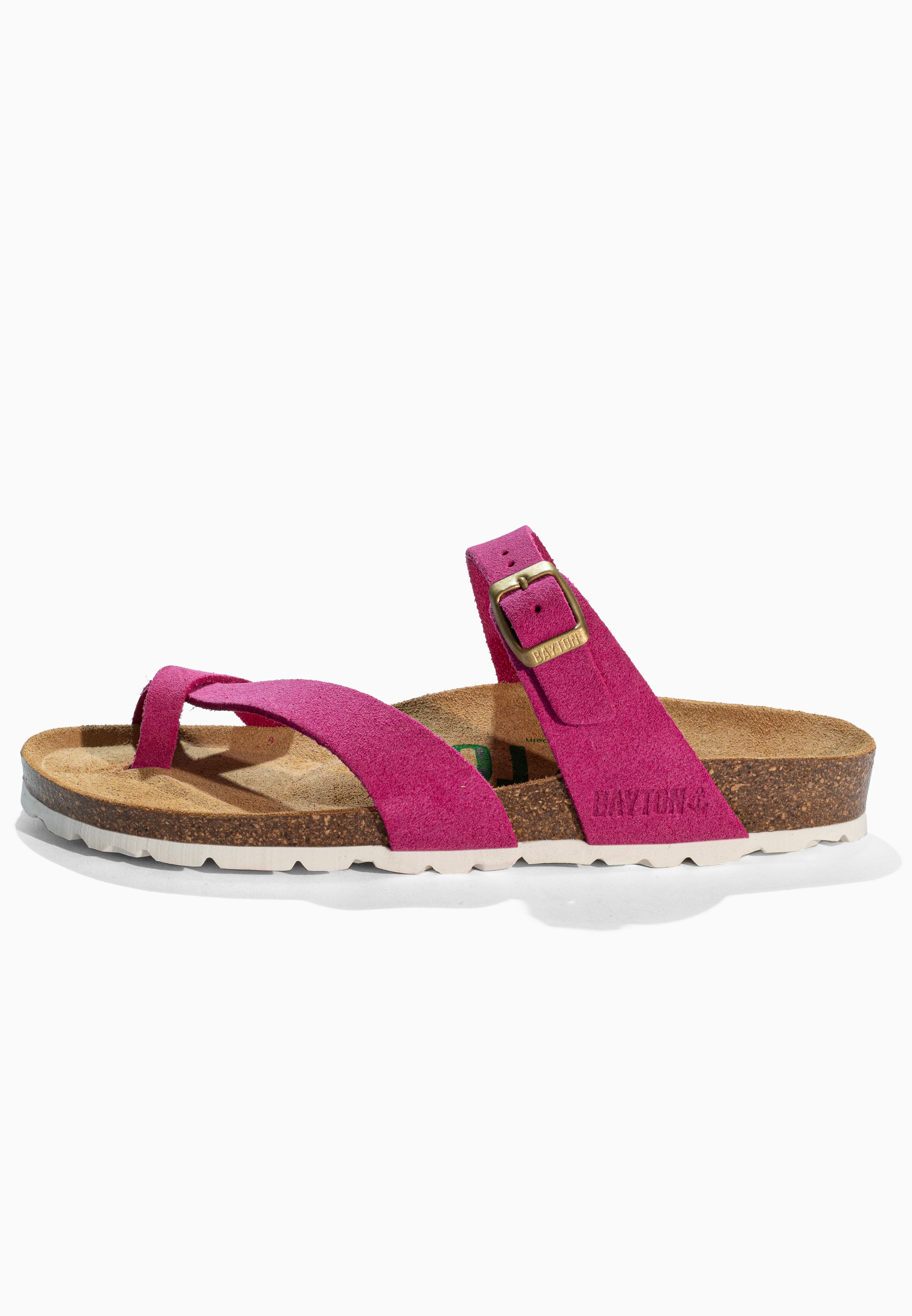 Diane Fluo Pink Suede Leather Sandals