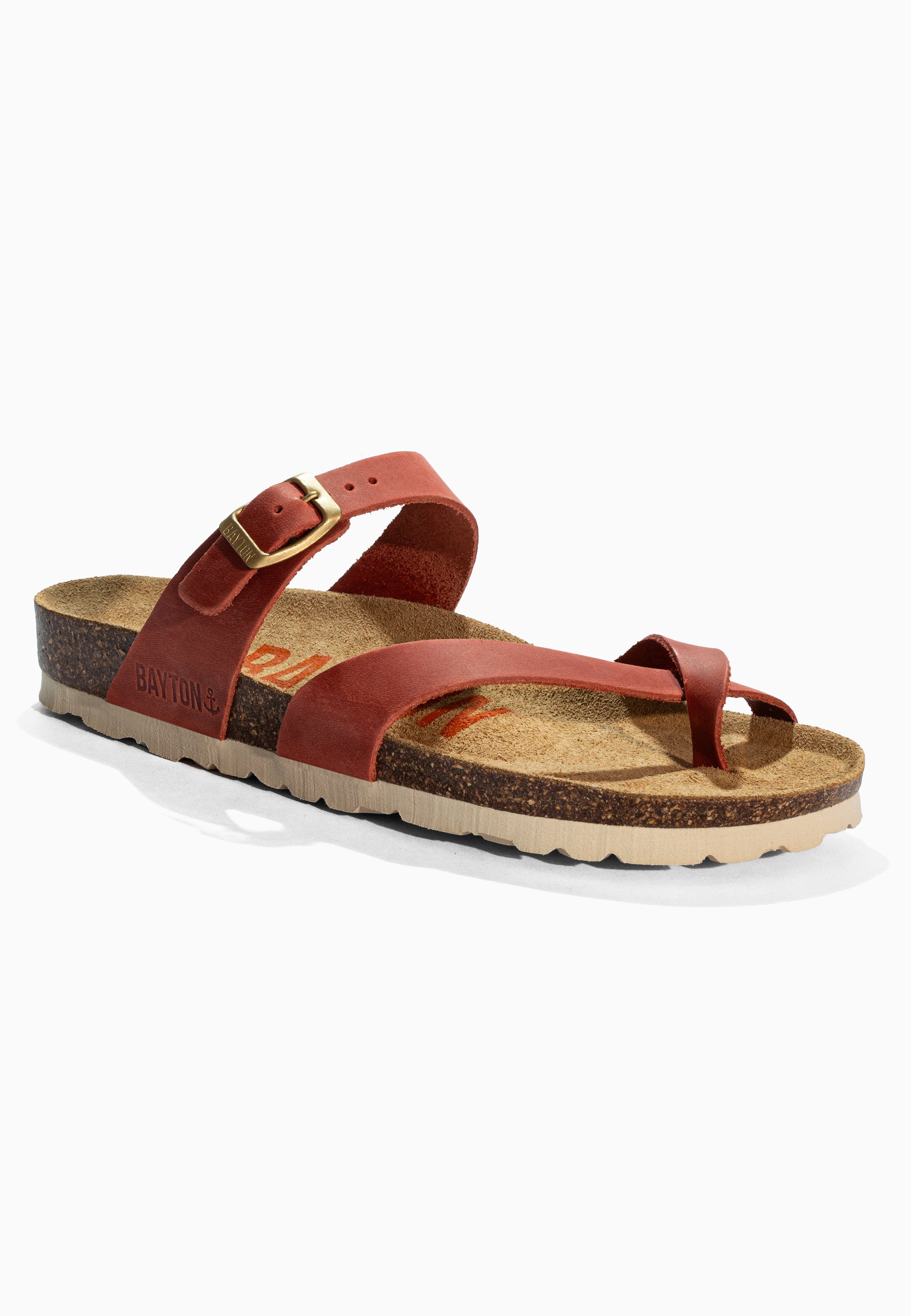 Diane Orange Leather Sandals