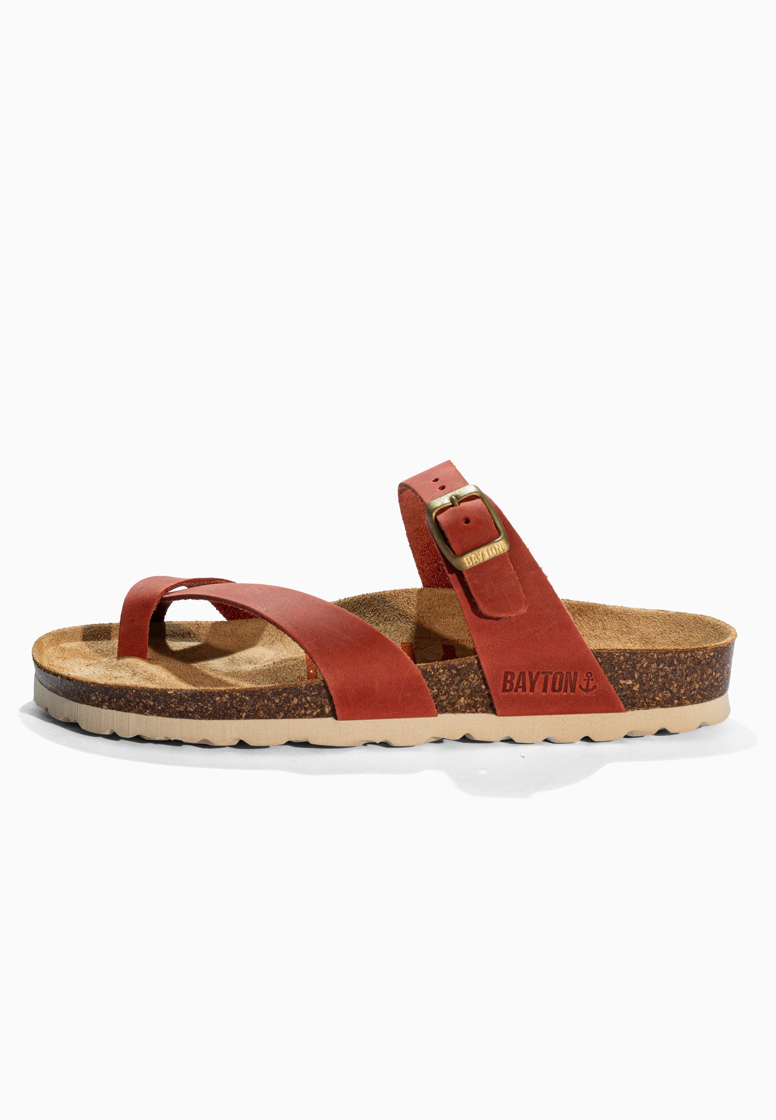 Diane Orange Leather Sandals