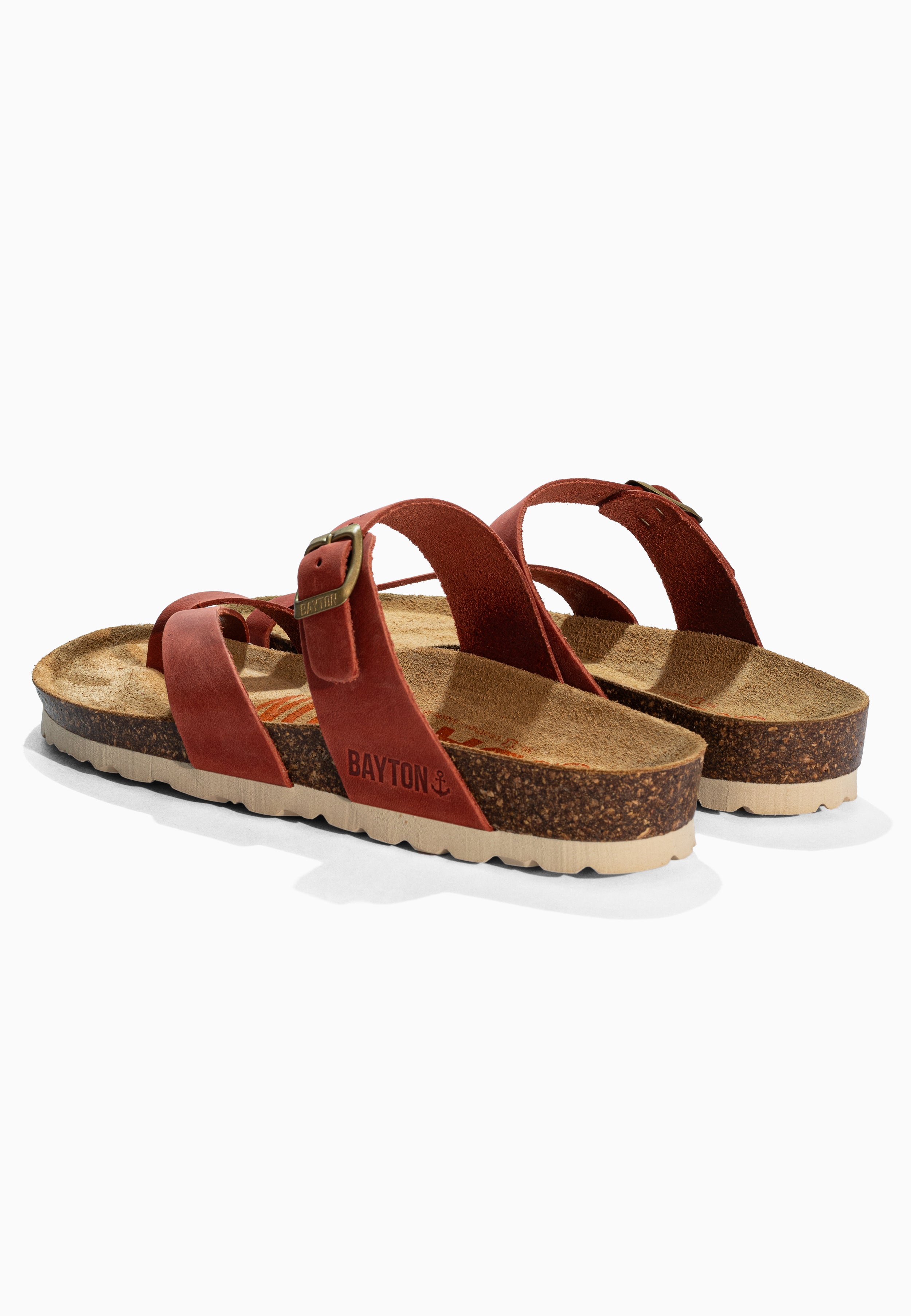 Diane Orange Leather Sandals