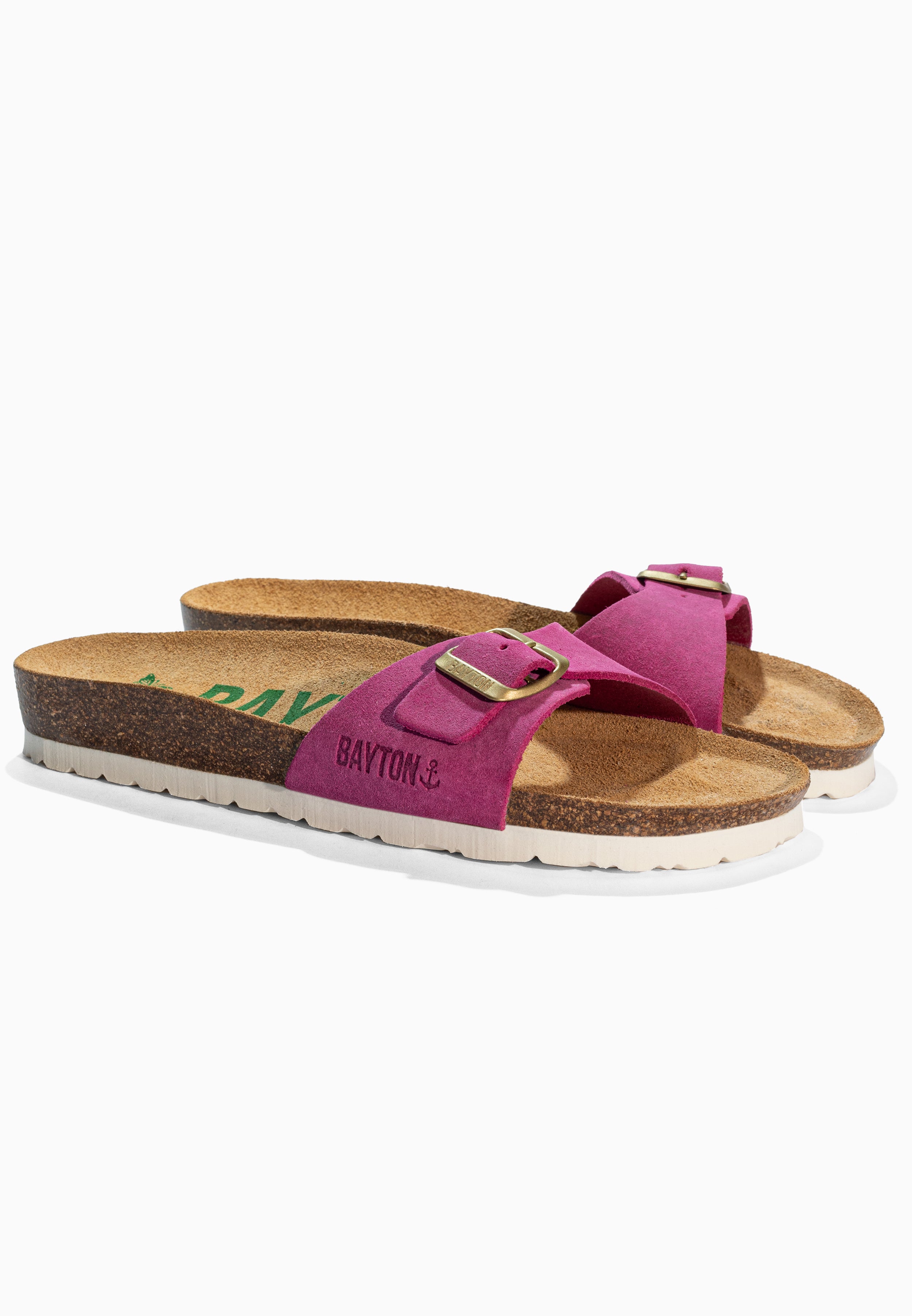 Zephyr Fluo Pink Suede Leather Sandals