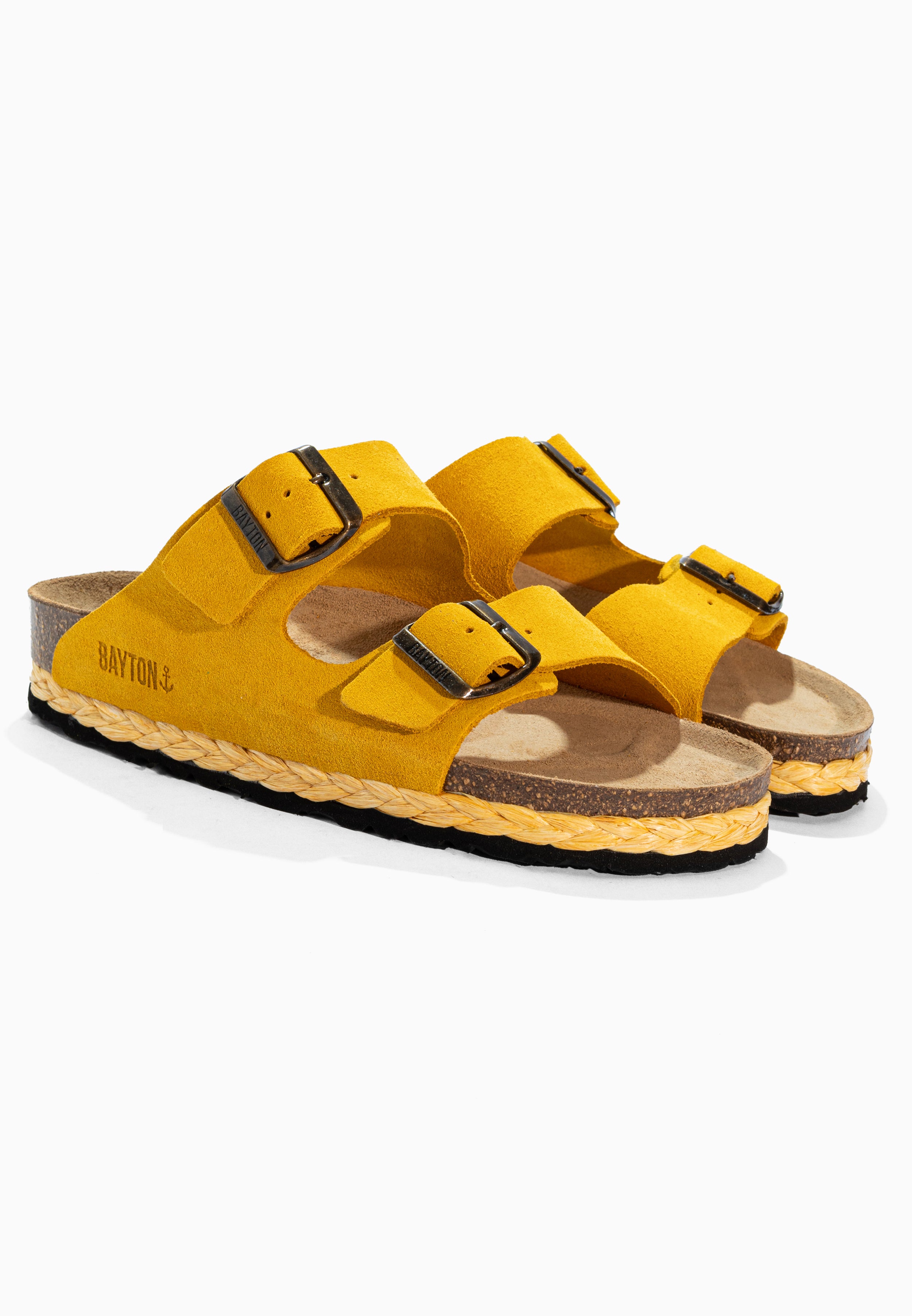 Benalla Yellow Suede Leather Sandals