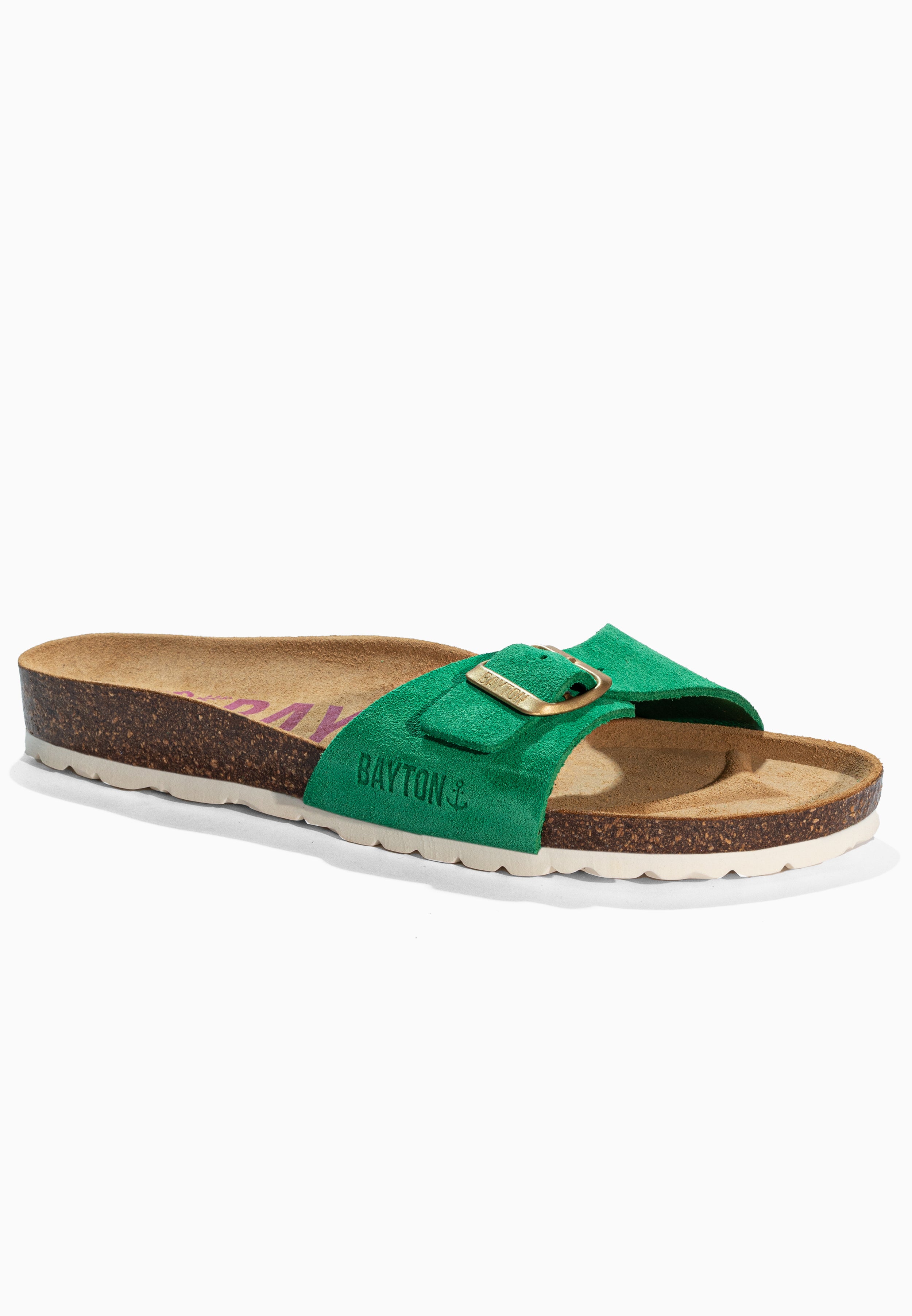 Zephyr Green Suede Leather Sandals