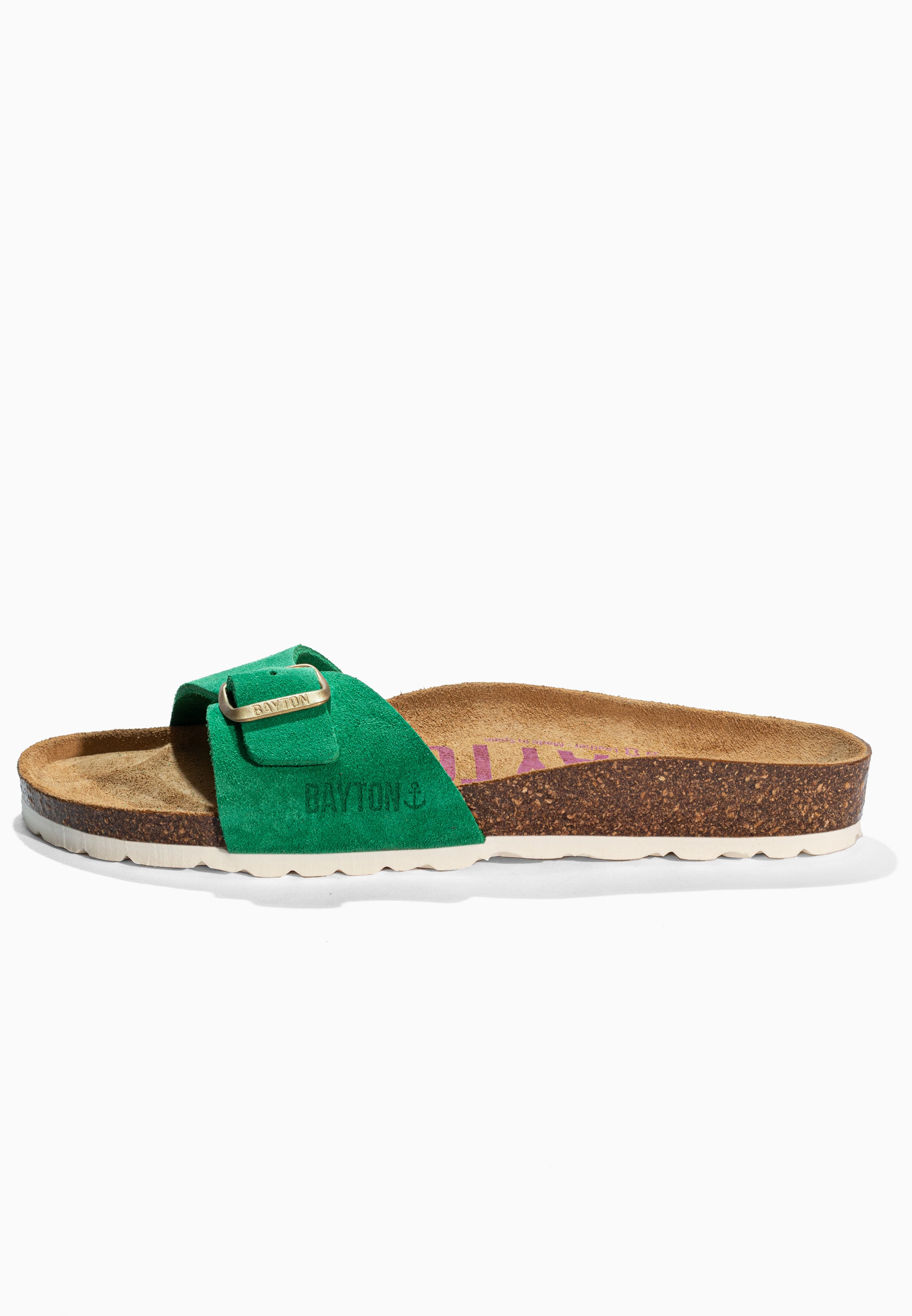 Zephyr Green Suede Leather Sandals