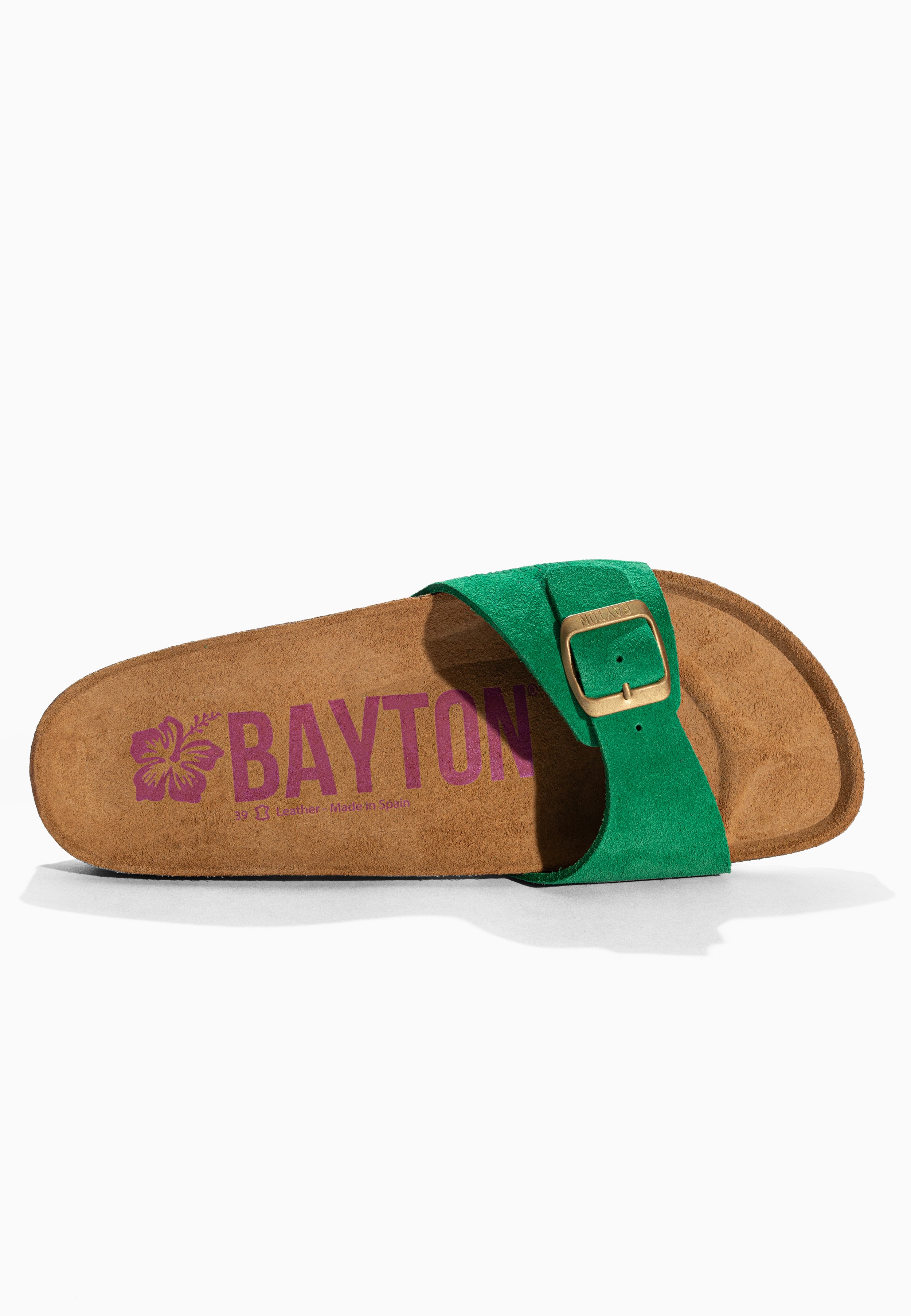 Zephyr Green Suede Leather Sandals