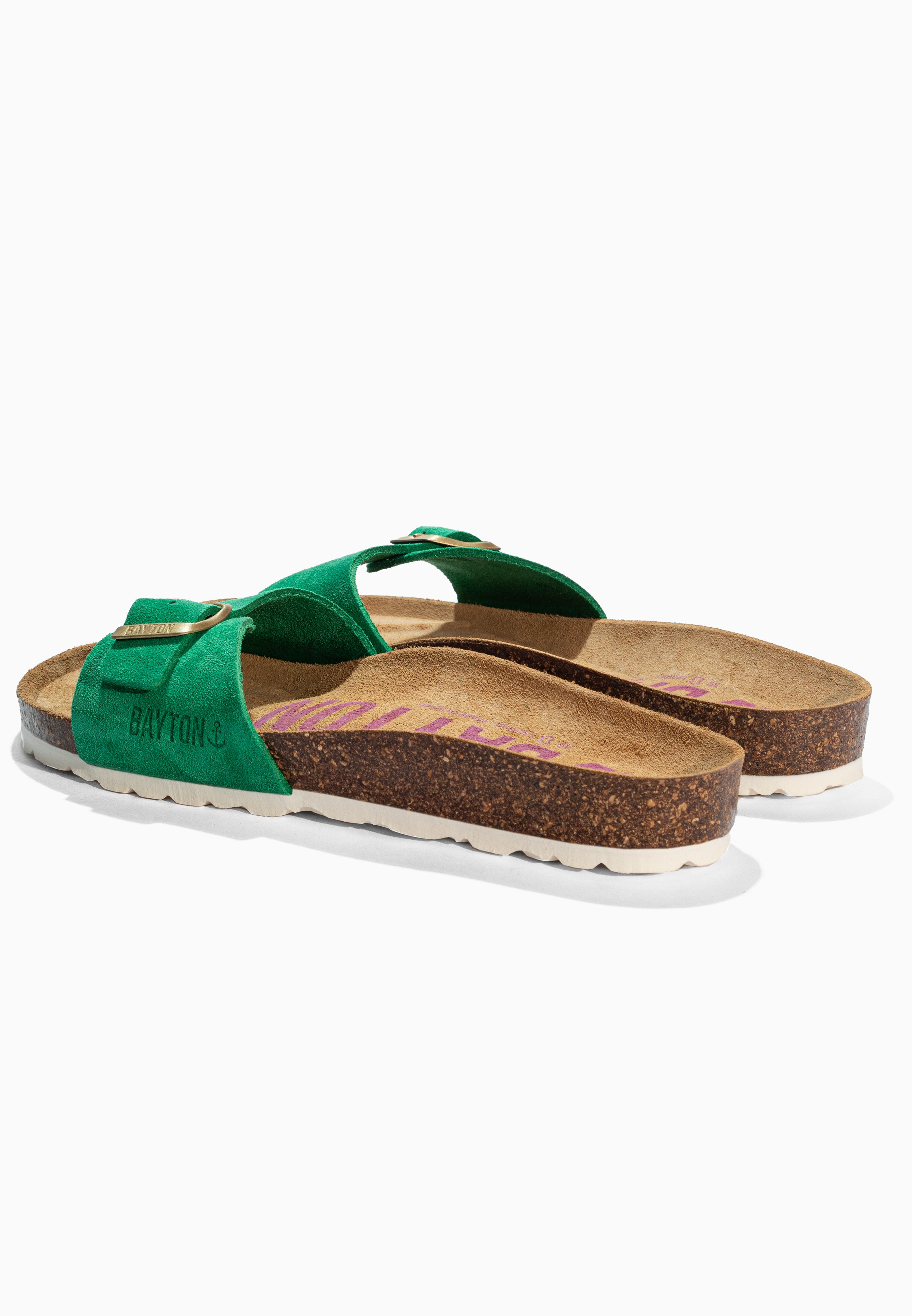 Zephyr Green Suede Leather Sandals