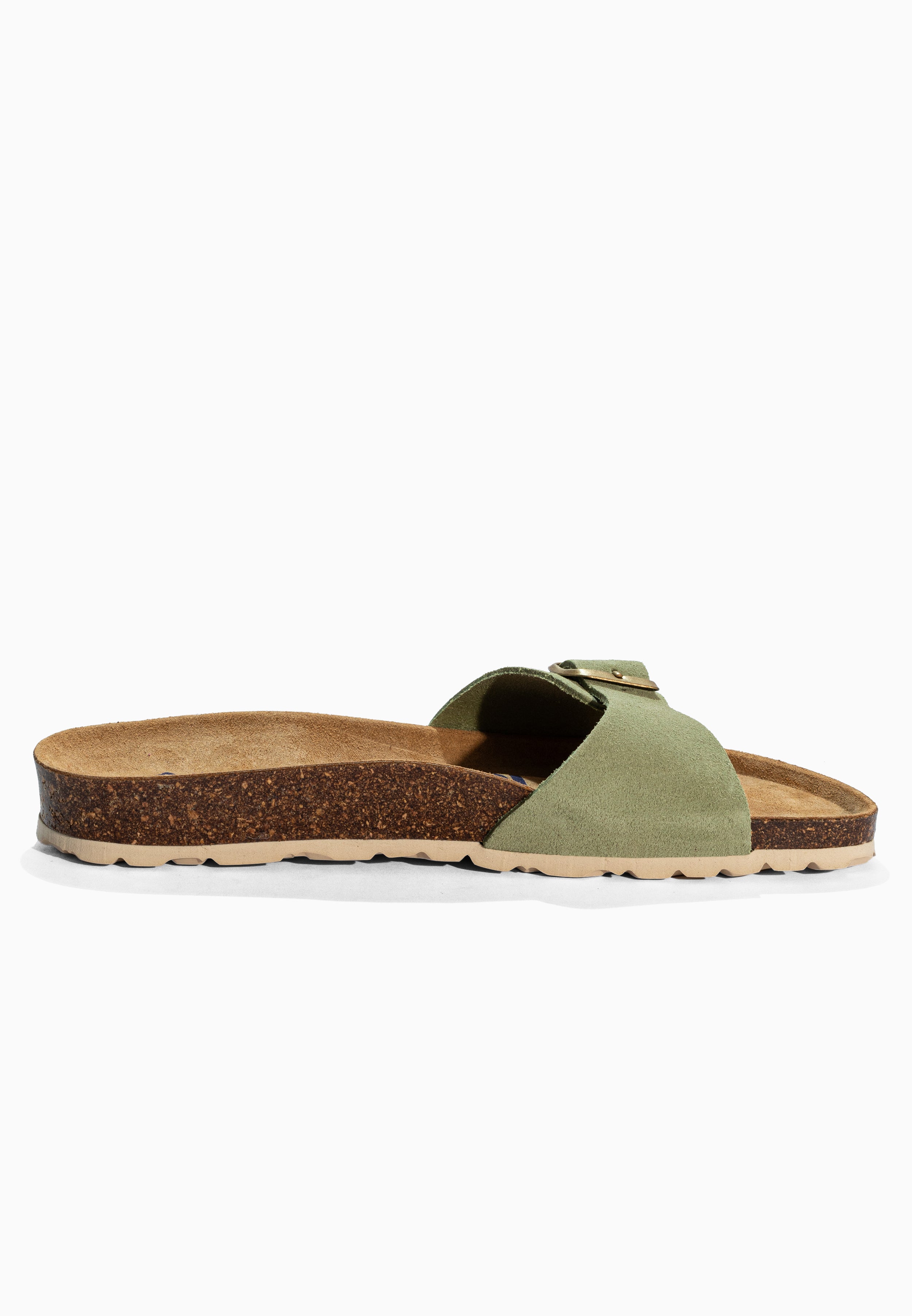 Sandales Zephyr Vert en Cuir Suédé