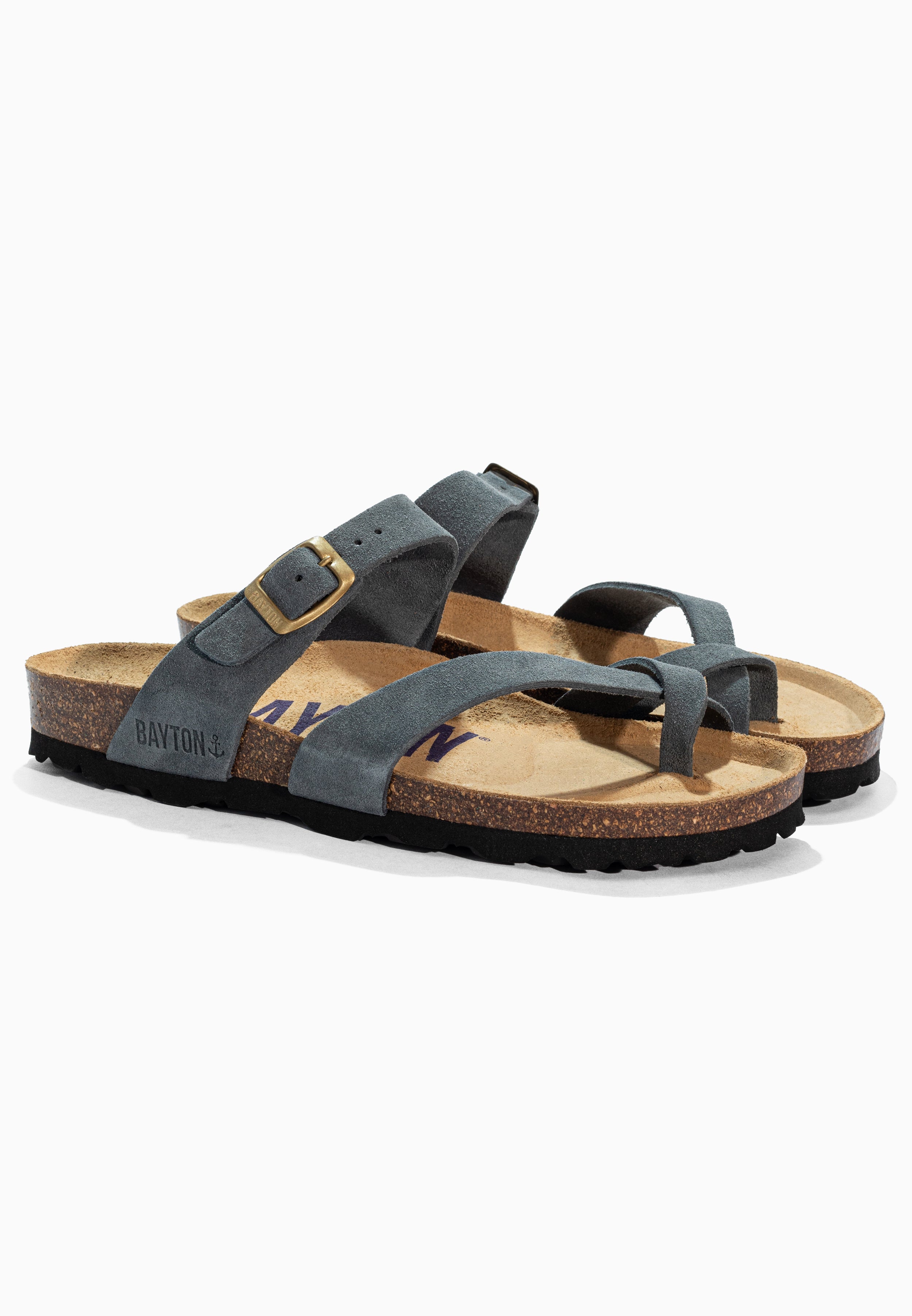 Diane Grey Suede Leather Sandals