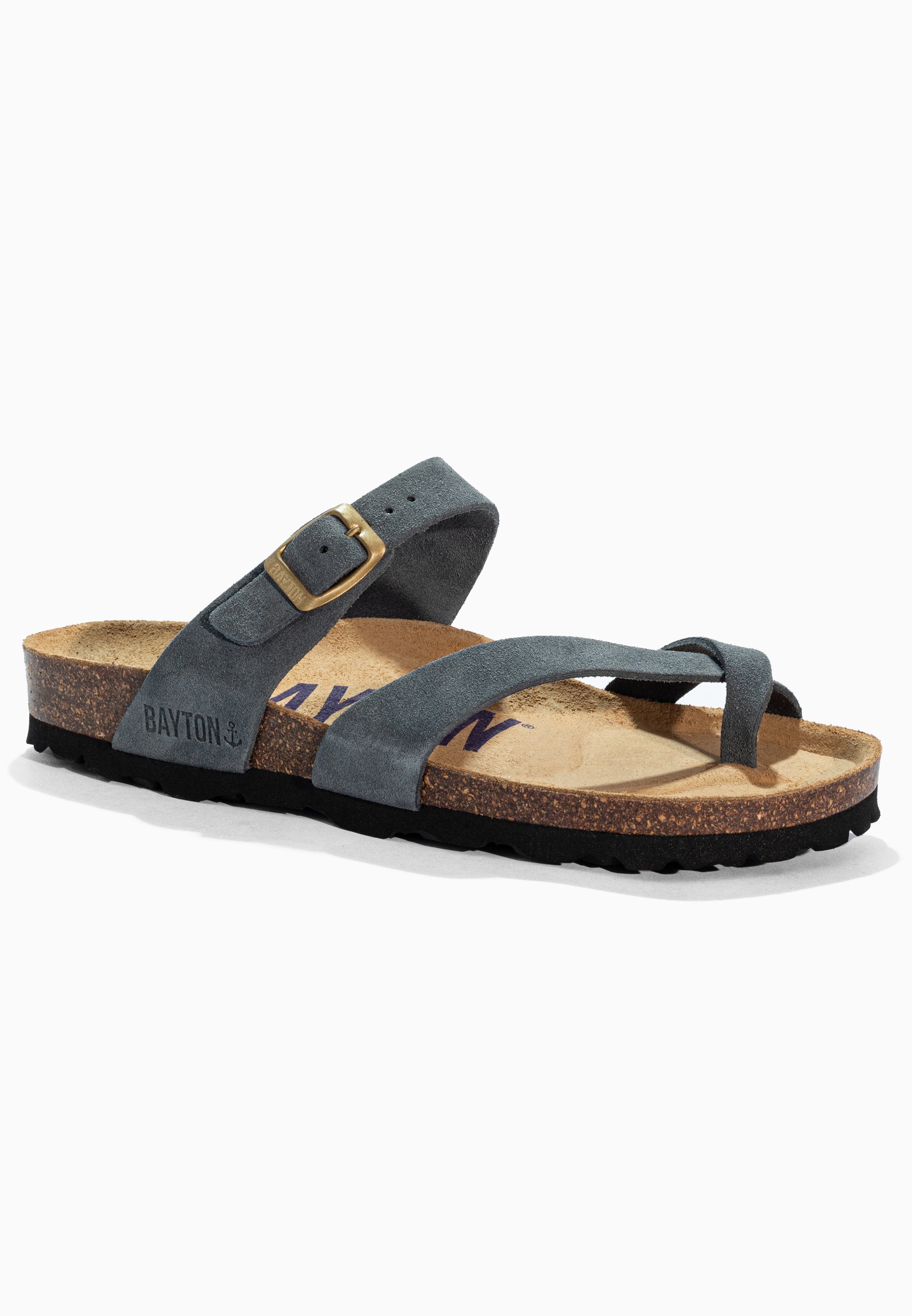 Diane Grey Suede Leather Sandals