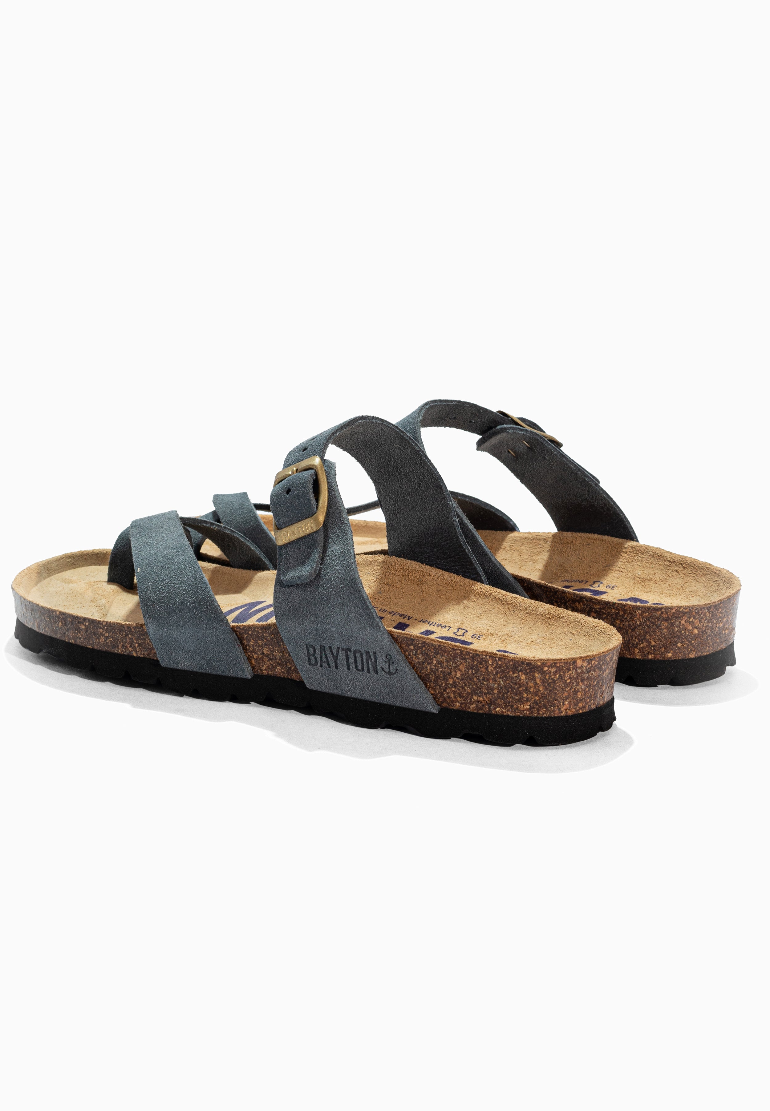 Diane Grey Suede Leather Sandals