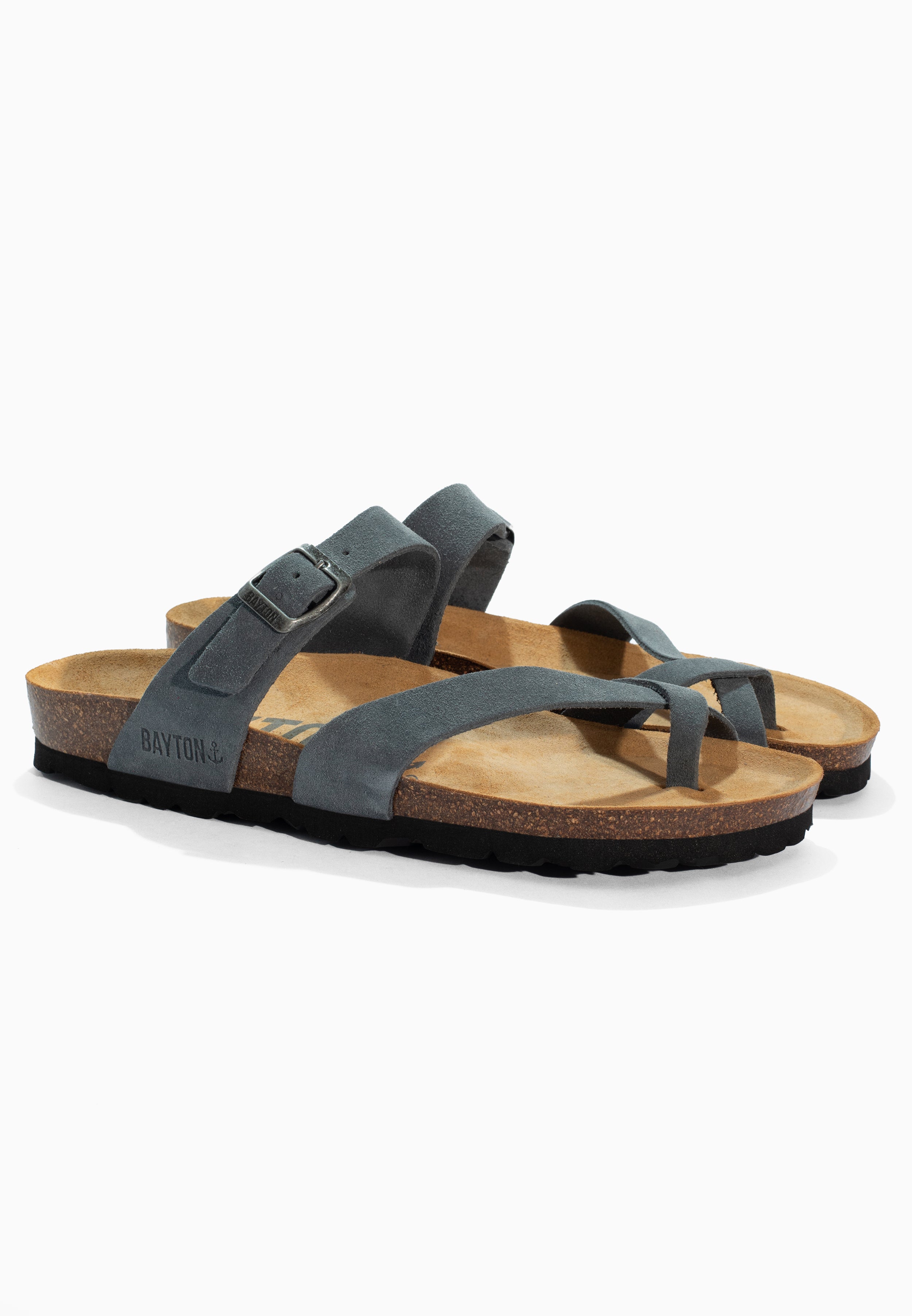 Diane Grey Suede Leather Sandals