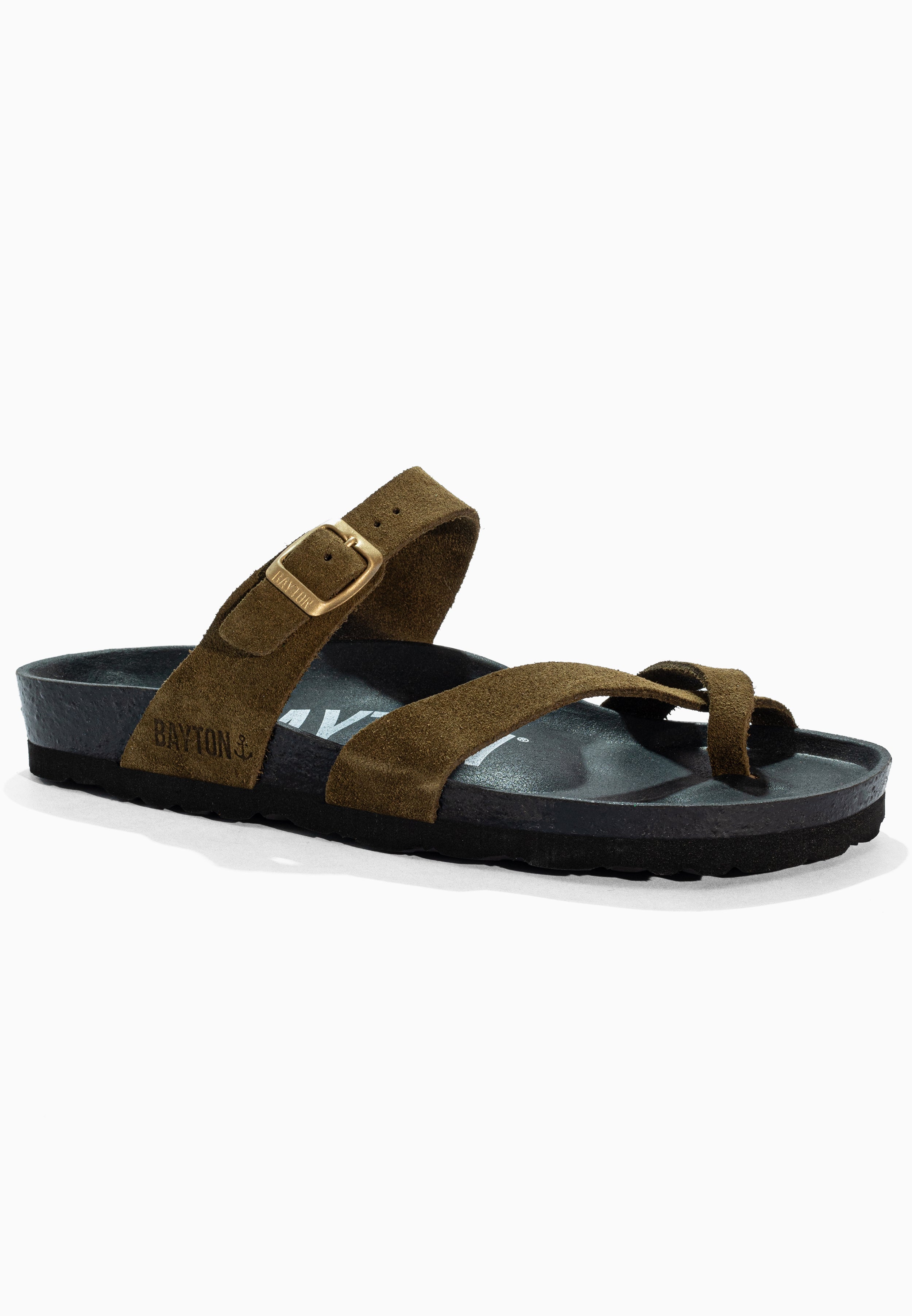 Diane Khaki Suede Leather Sandals