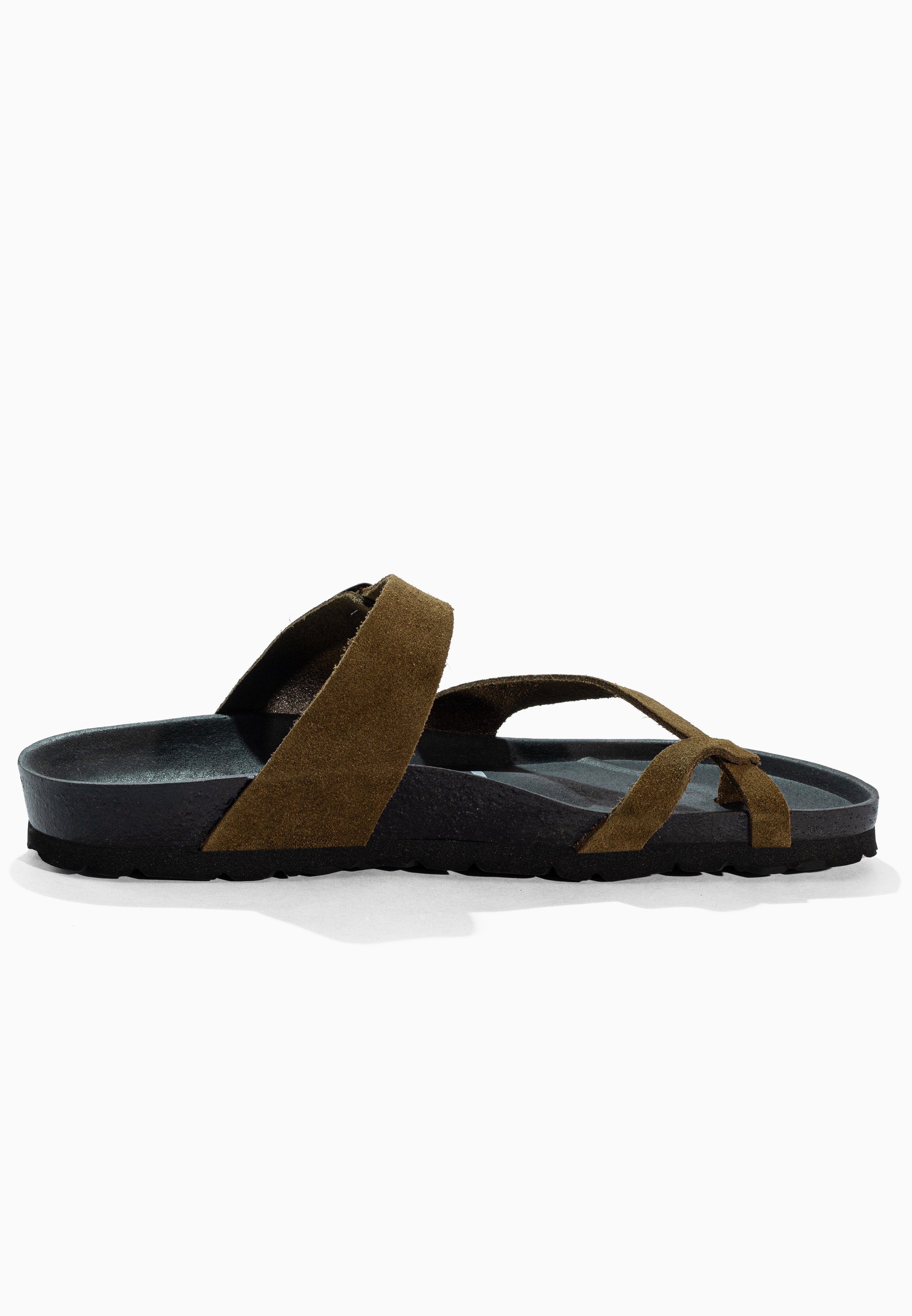 Diane Khaki Suede Leather Sandals