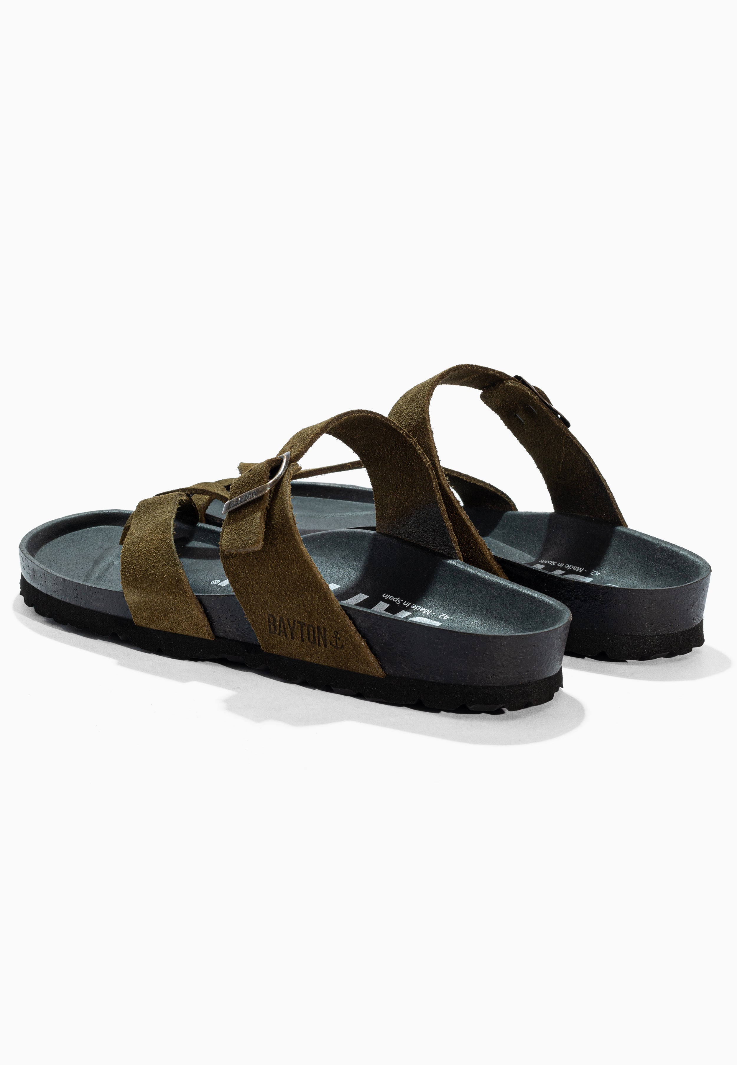 Diane Khaki Suede Leather Sandals