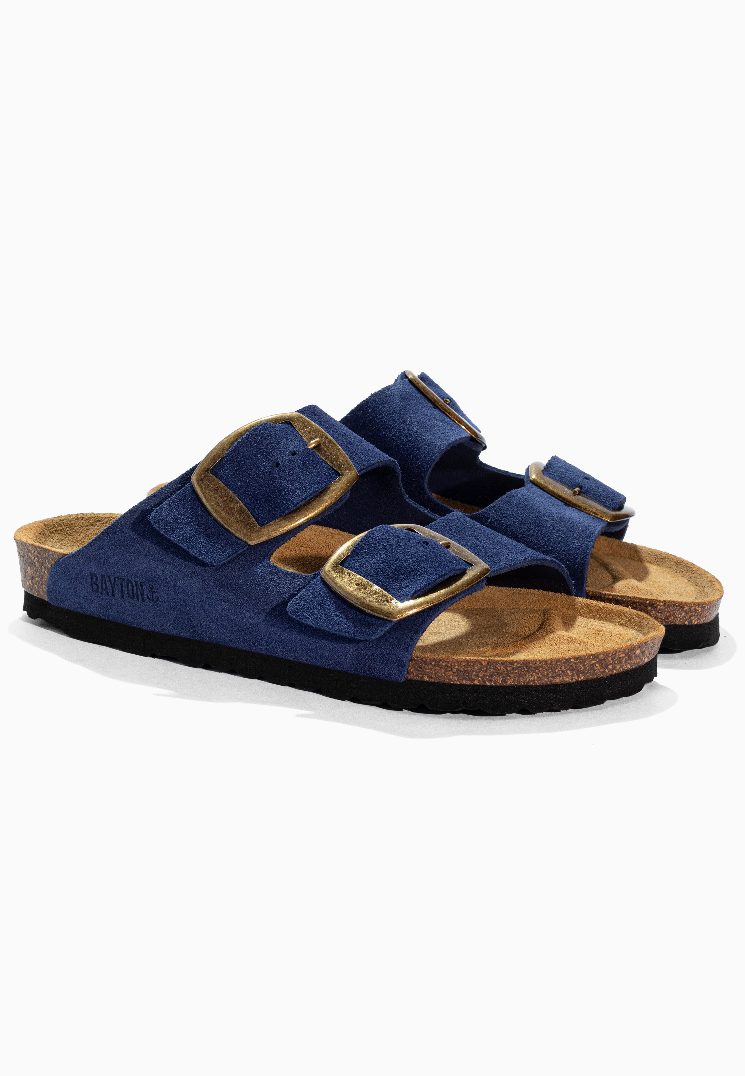 Alicante Navy Blue Suede Leather Sandals