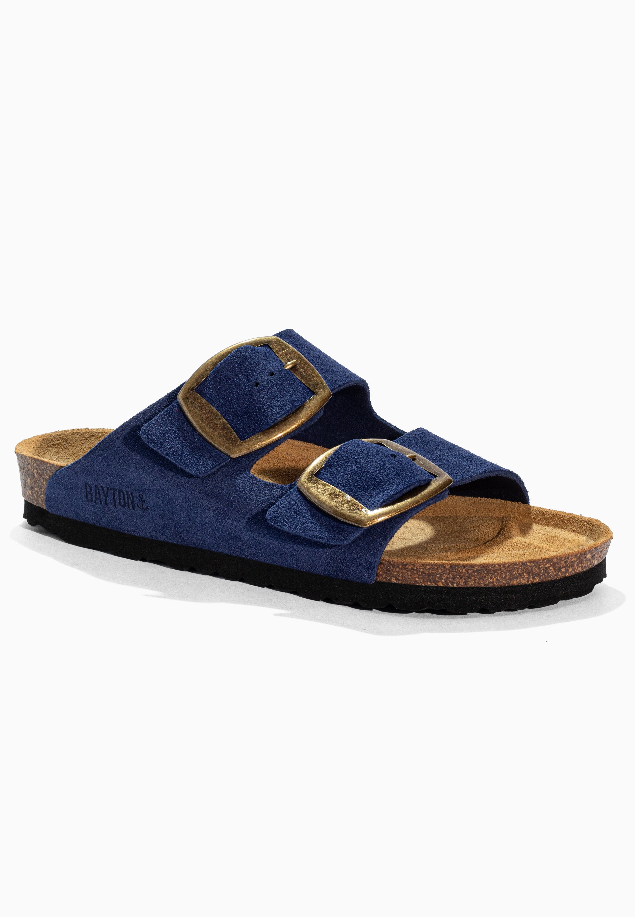 Alicante Navy Blue Suede Leather Sandals