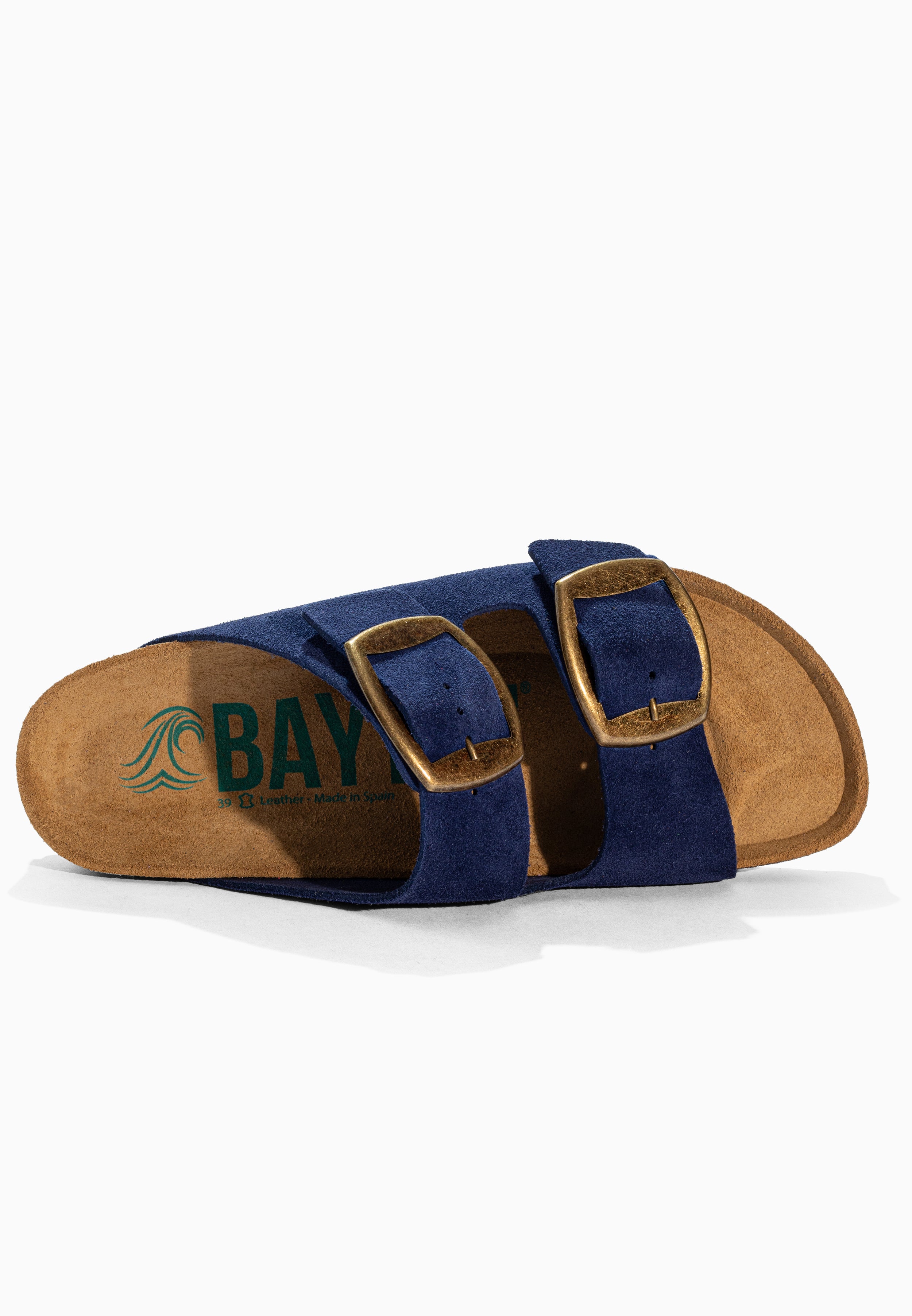 Alicante Navy Blue Suede Leather Sandals