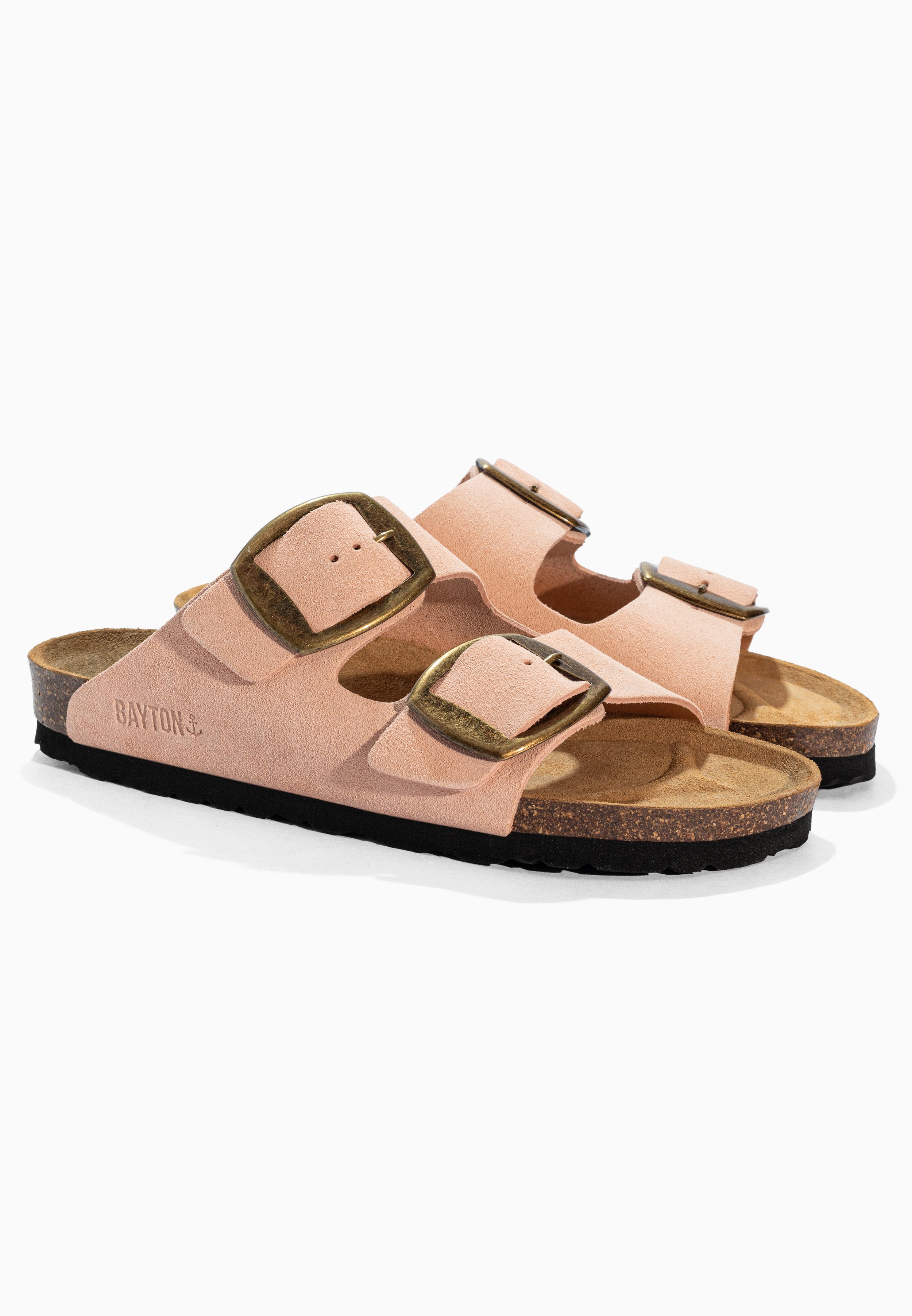 Alicante Peach Suede Leather Sandals