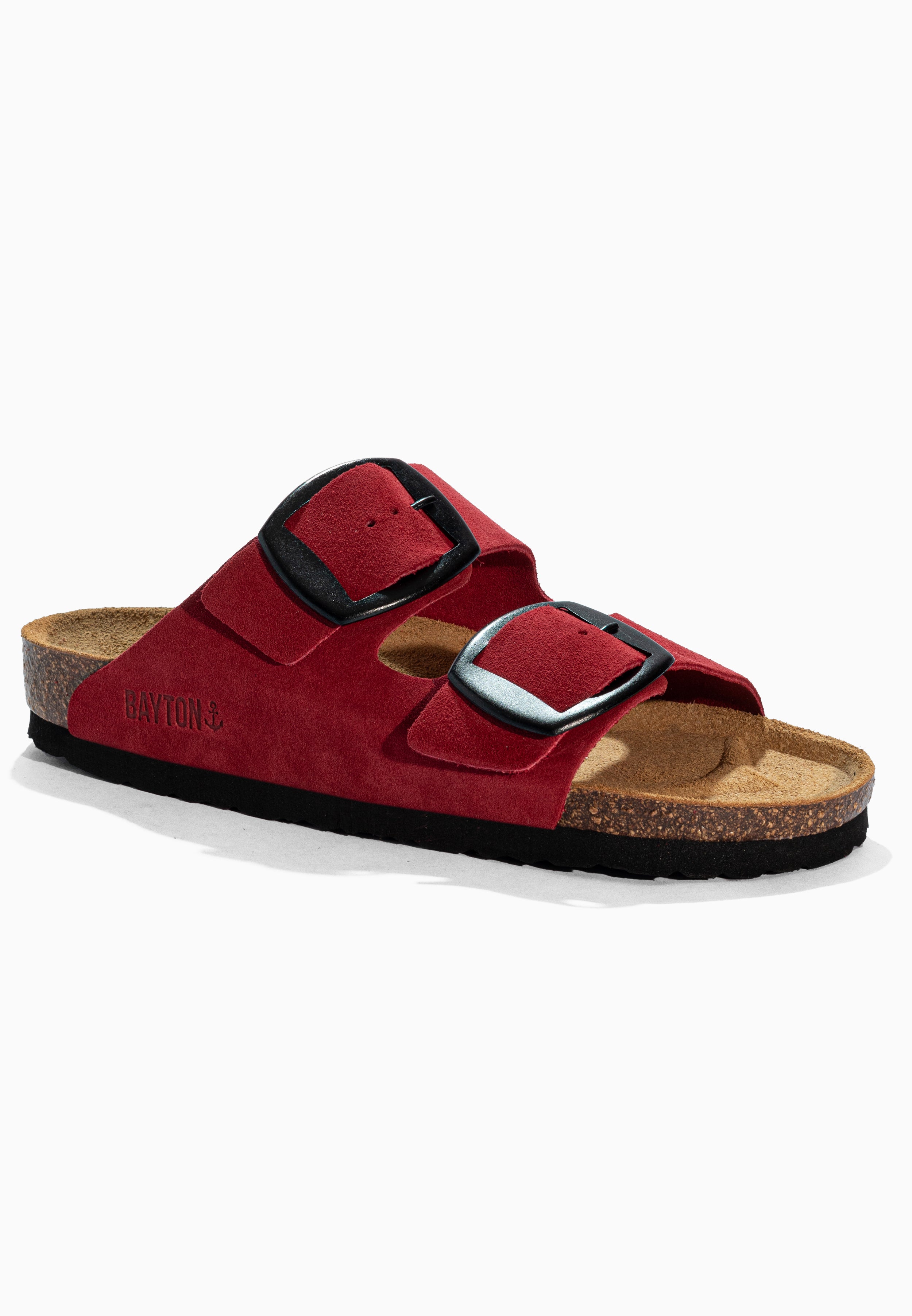 Alicante Red Suede Leather Sandals