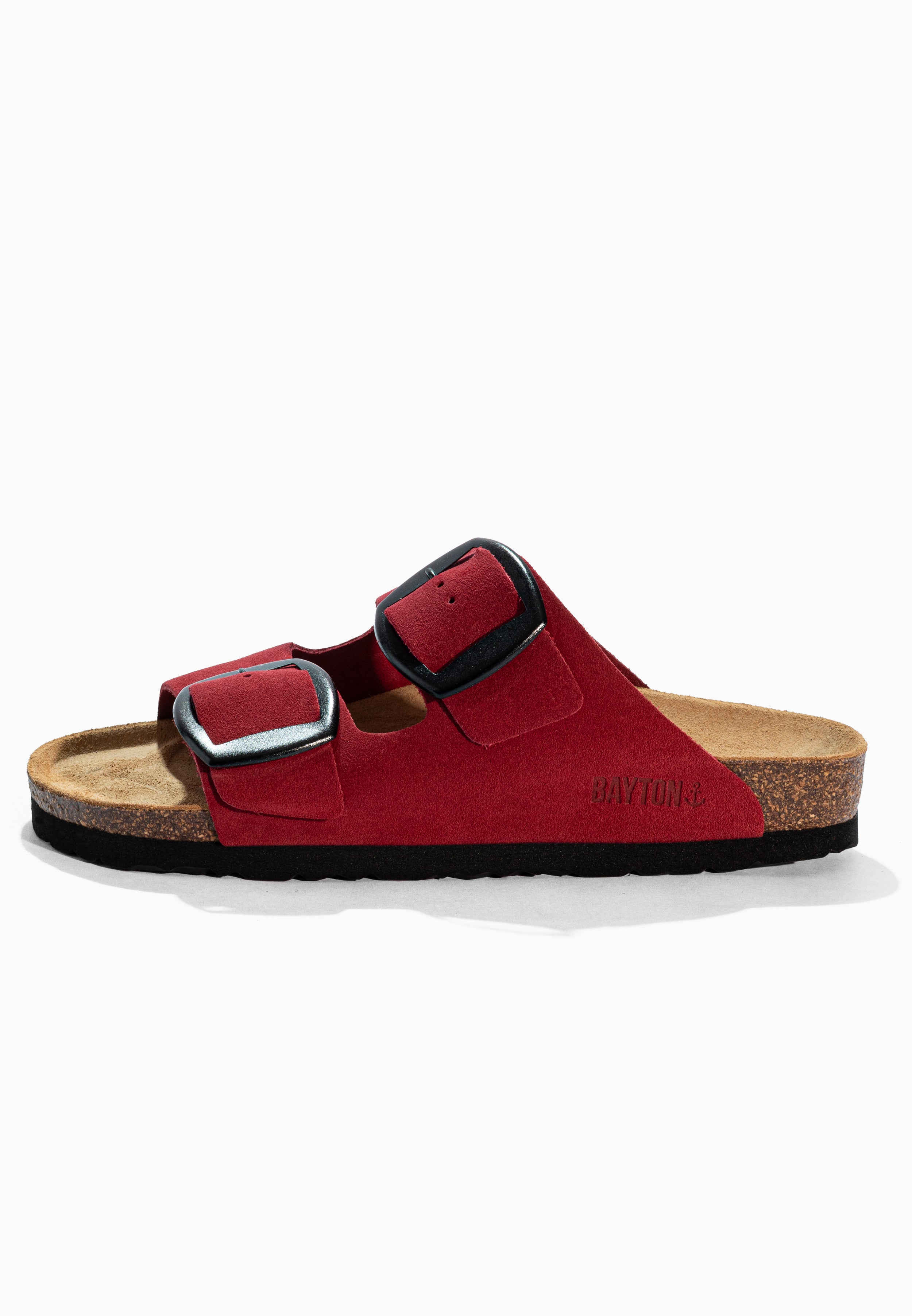 Alicante Red Suede Leather Sandals